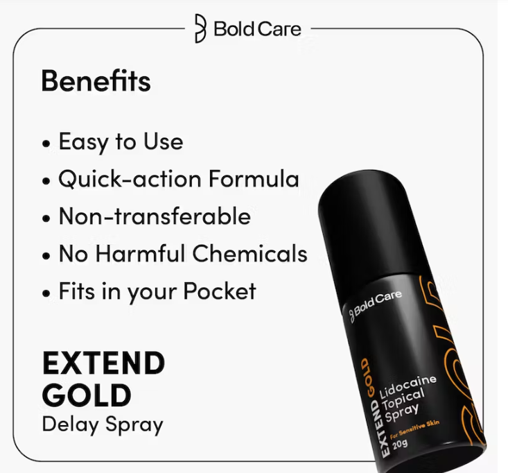 Boldcare - Extend Gold Advanced Long Last Delay Spray For Men with Zero Alcohol, 20ml