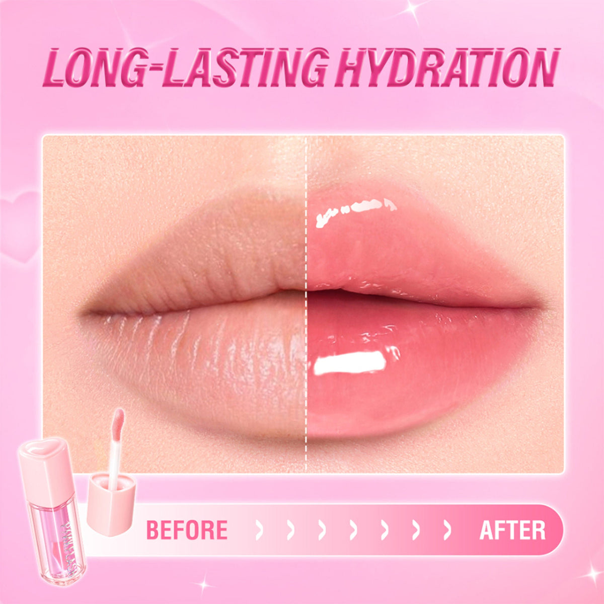 PINKFLASH Color Change Magic Lasting Lip Tint - Hot Pk01 Juicy Peach