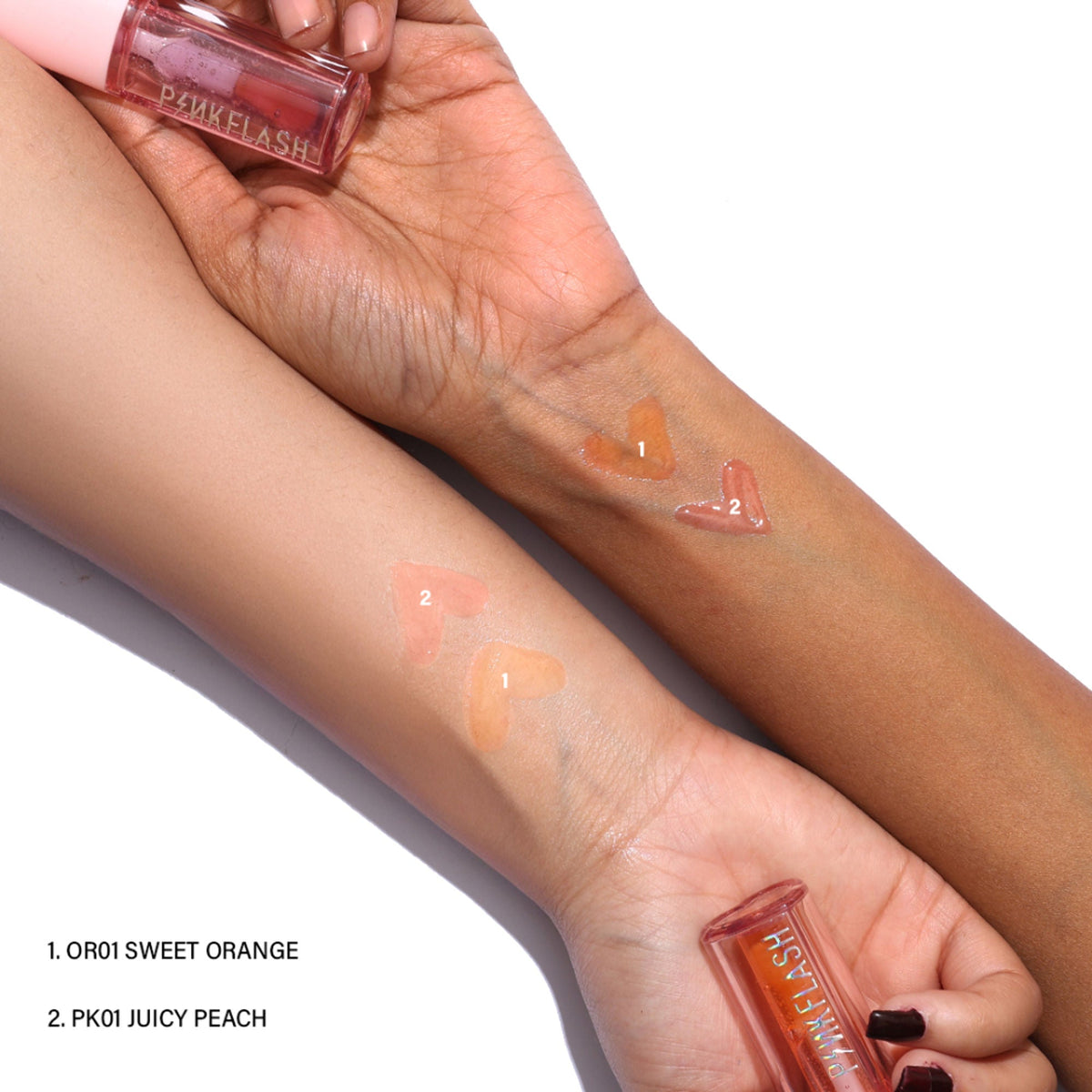 PINKFLASH Color Change Magic Lasting Lip Tint - Hot Pk01 Juicy Peach