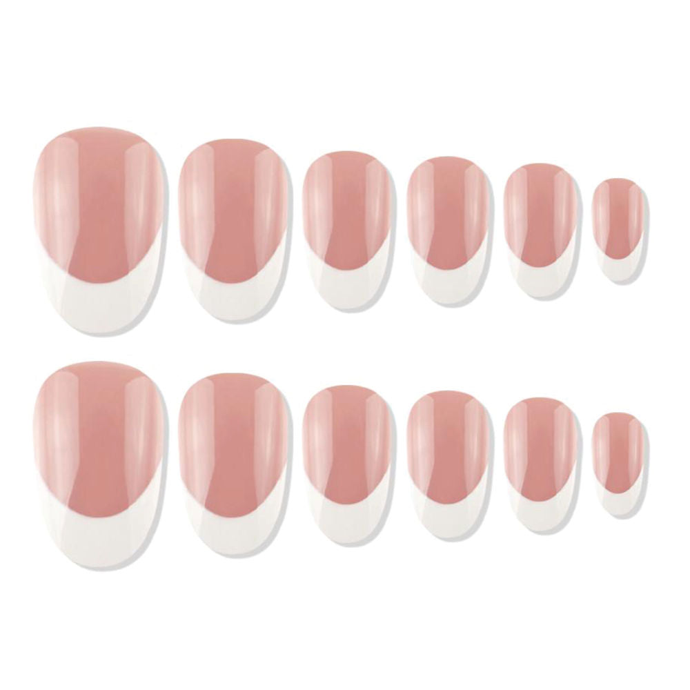 Shills Professional Reusable Press On Nails French Oval - SPN709