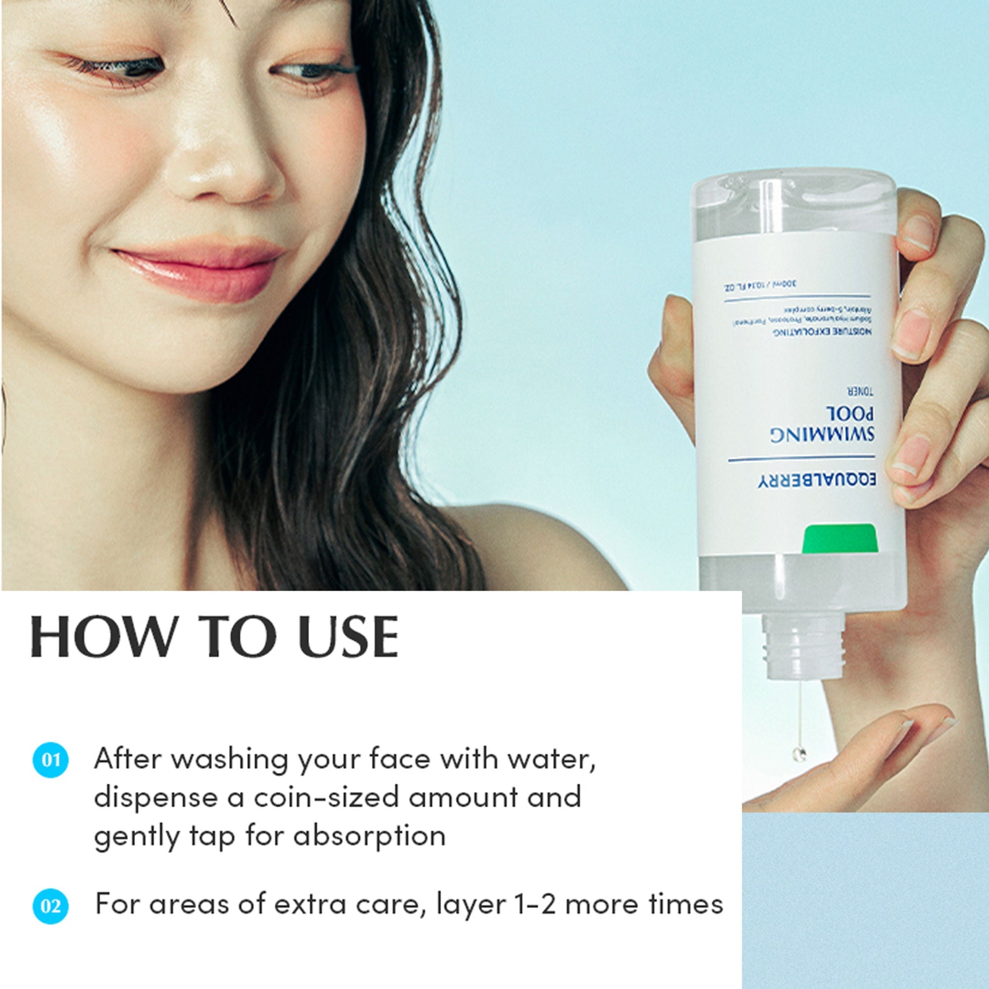 Eqqualberry Swimming Pool Toner 5 Berry Complex & Hyaluronic Acid,Pore Refining & Gentle Exfoliation