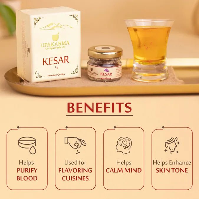 Upakarma Pure, Natural and Finest Grade A+ Kashmiri Kesar / Saffron 1g - Prithvi Mart
