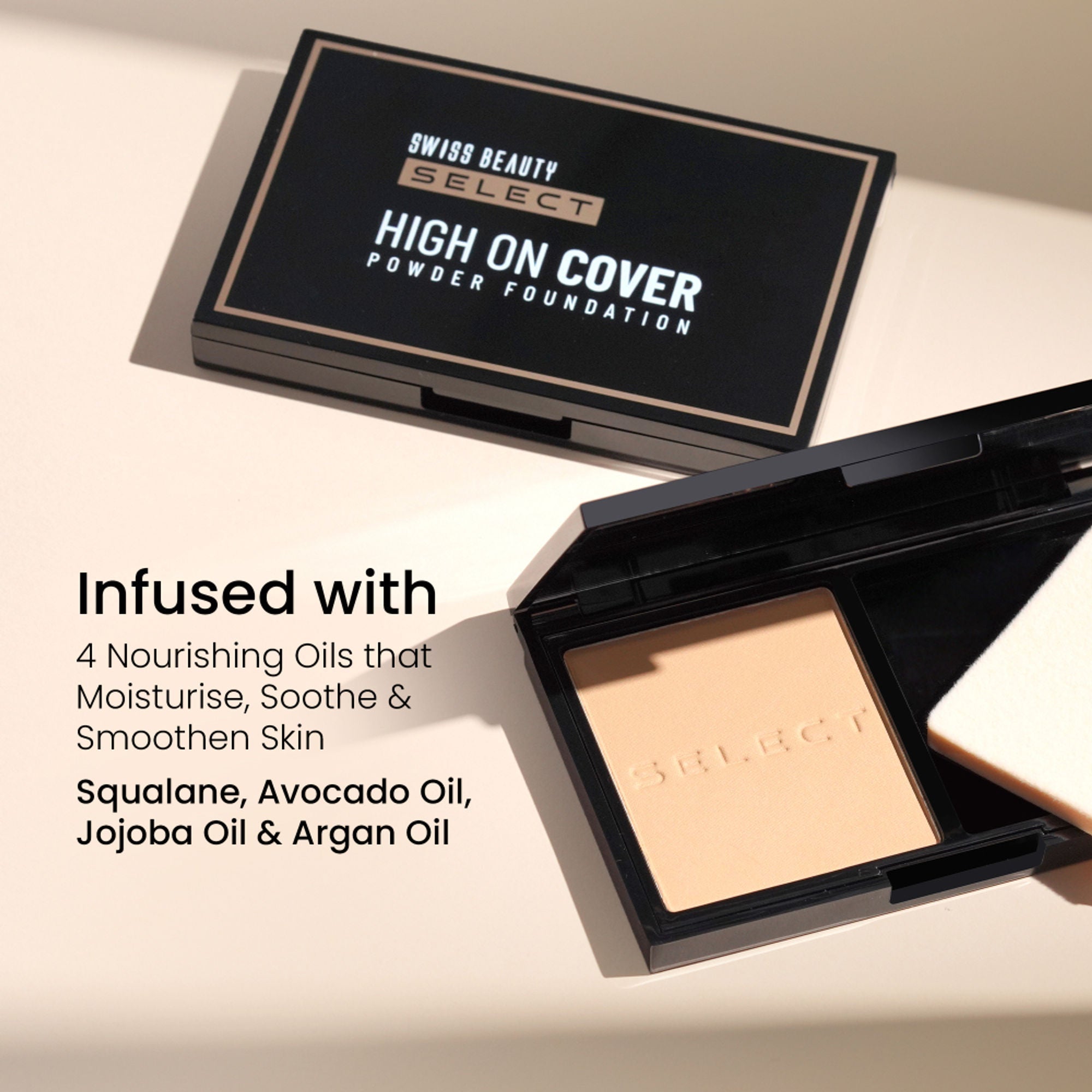 Swiss Beauty Select High On Cover Powder Foundation - 4 Neutral Buff