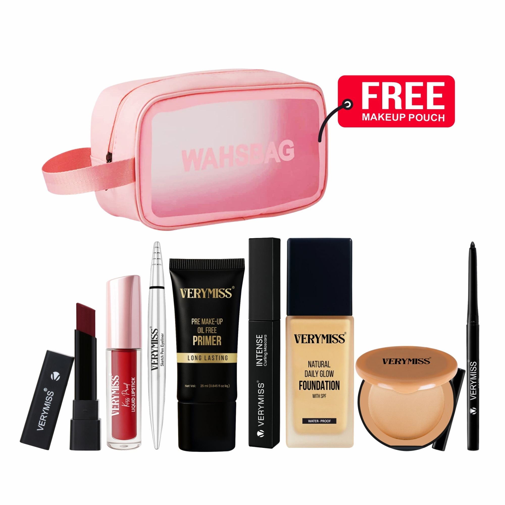 VERYMISS Ultimate Makeup Combo - 2 + Free Makeup Pouch