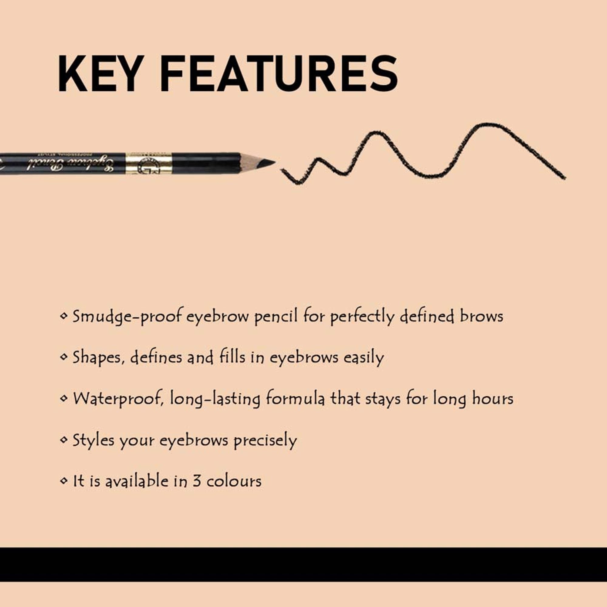Matt Look Long Lasting Formula Professional Stylist Eyebrow Pencil - Dark Brown