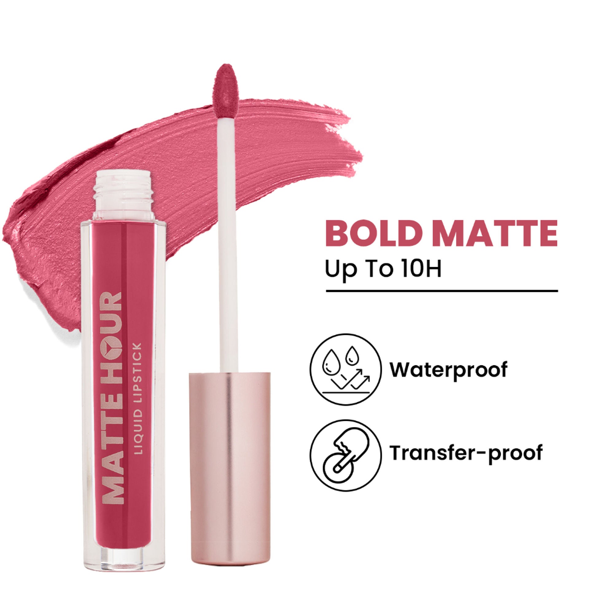 Swiss Beauty Matte Hour Waterproof Liquid Lipstick, Up To 10-Hour - 4 Peach Bellini