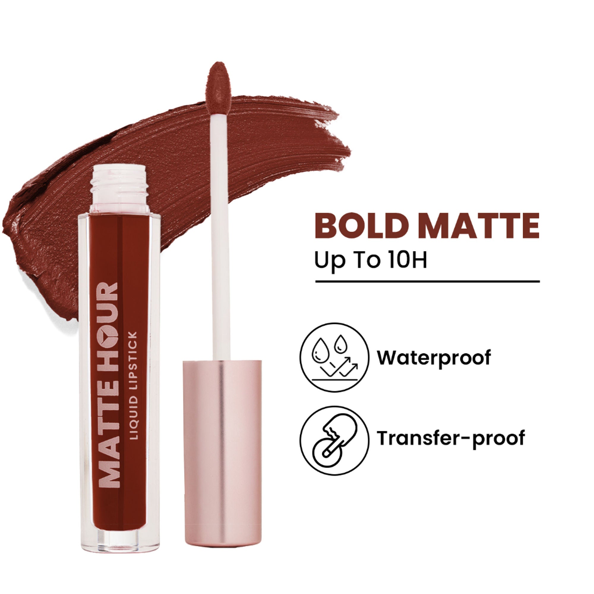 Swiss Beauty Matte Hour Waterproof Liquid Lipstick, Up To 10-Hour - 10 Espresso Martini