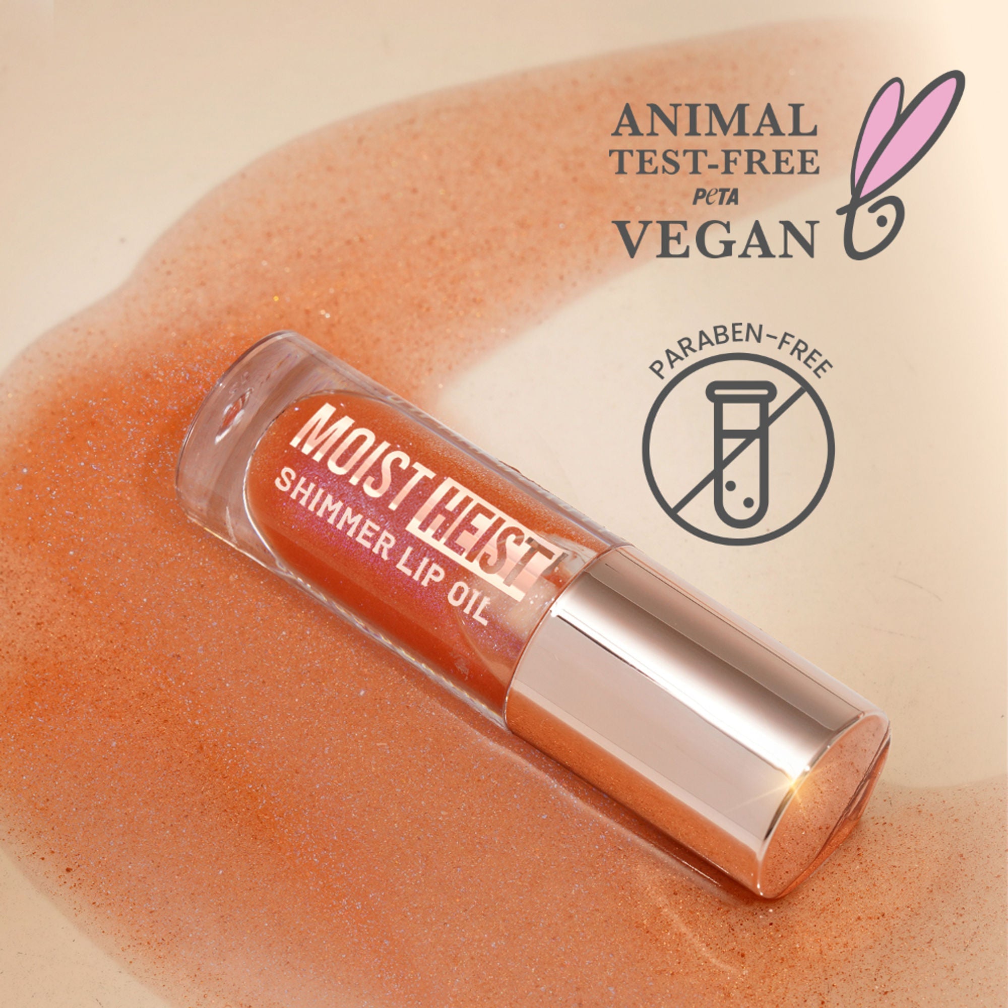 Swiss Beauty Moist Heist Shimmer Lip Oil Luminous Shine , Hydrating & Lightweight - 3 Orange Alert