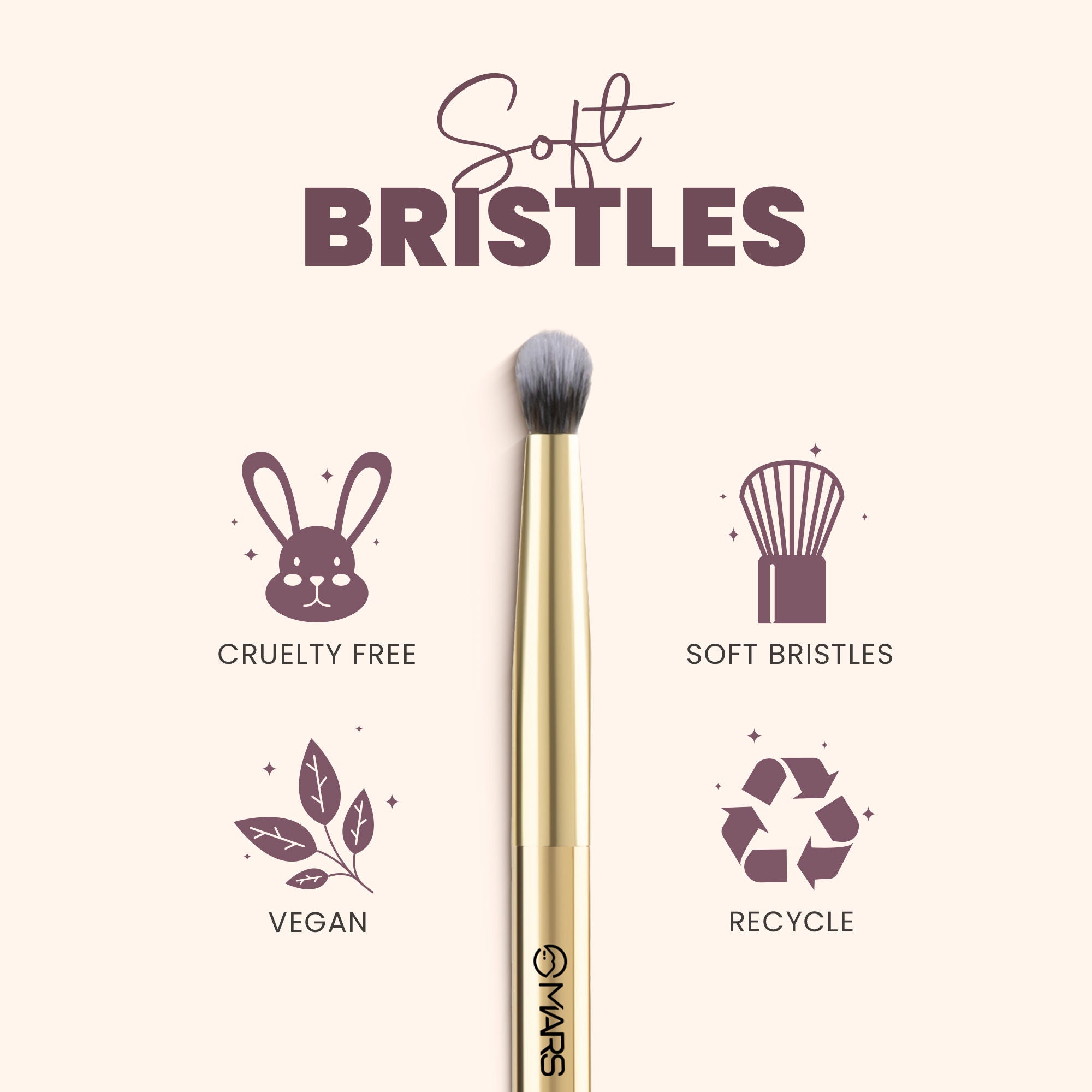 MARS Cosmetics Artist's Arsenal Professional Eyeshadow Smudging Pencil Brush Golden