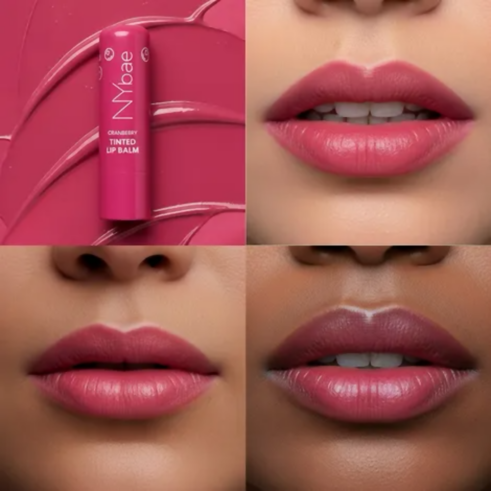NY Bae Cranberry Tinted Lip Balm with SPF 22 Rich Berry Pink Tint
