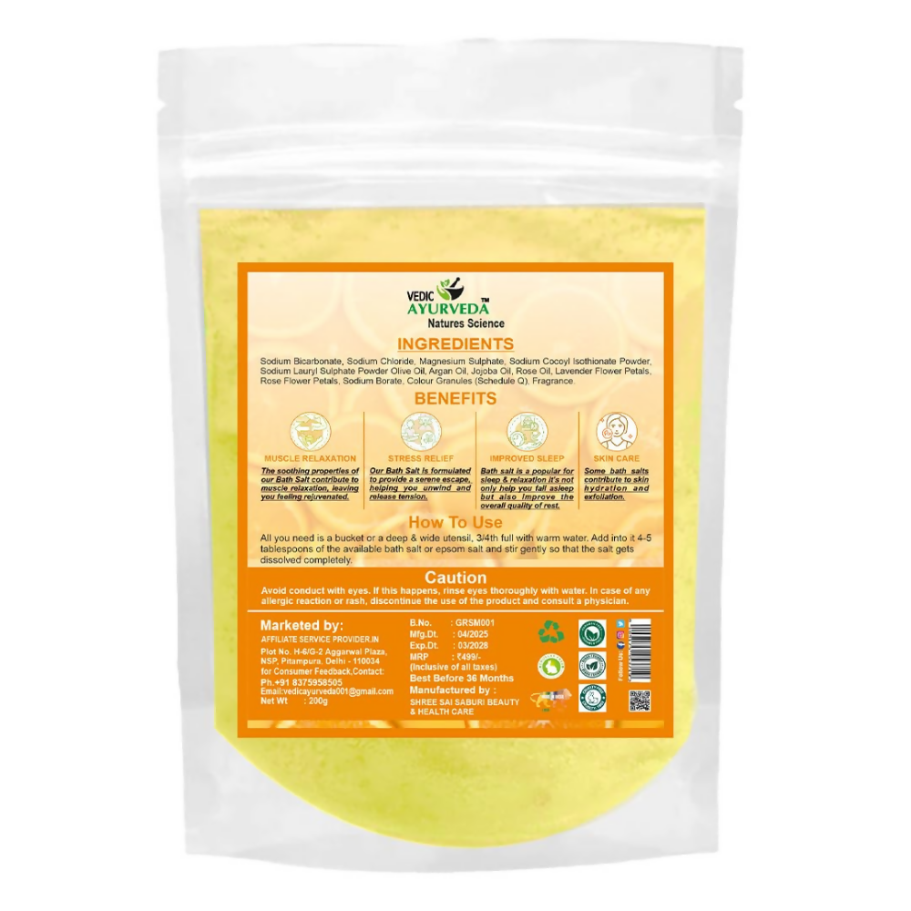 VedicAyurveda Orange Bath Salt