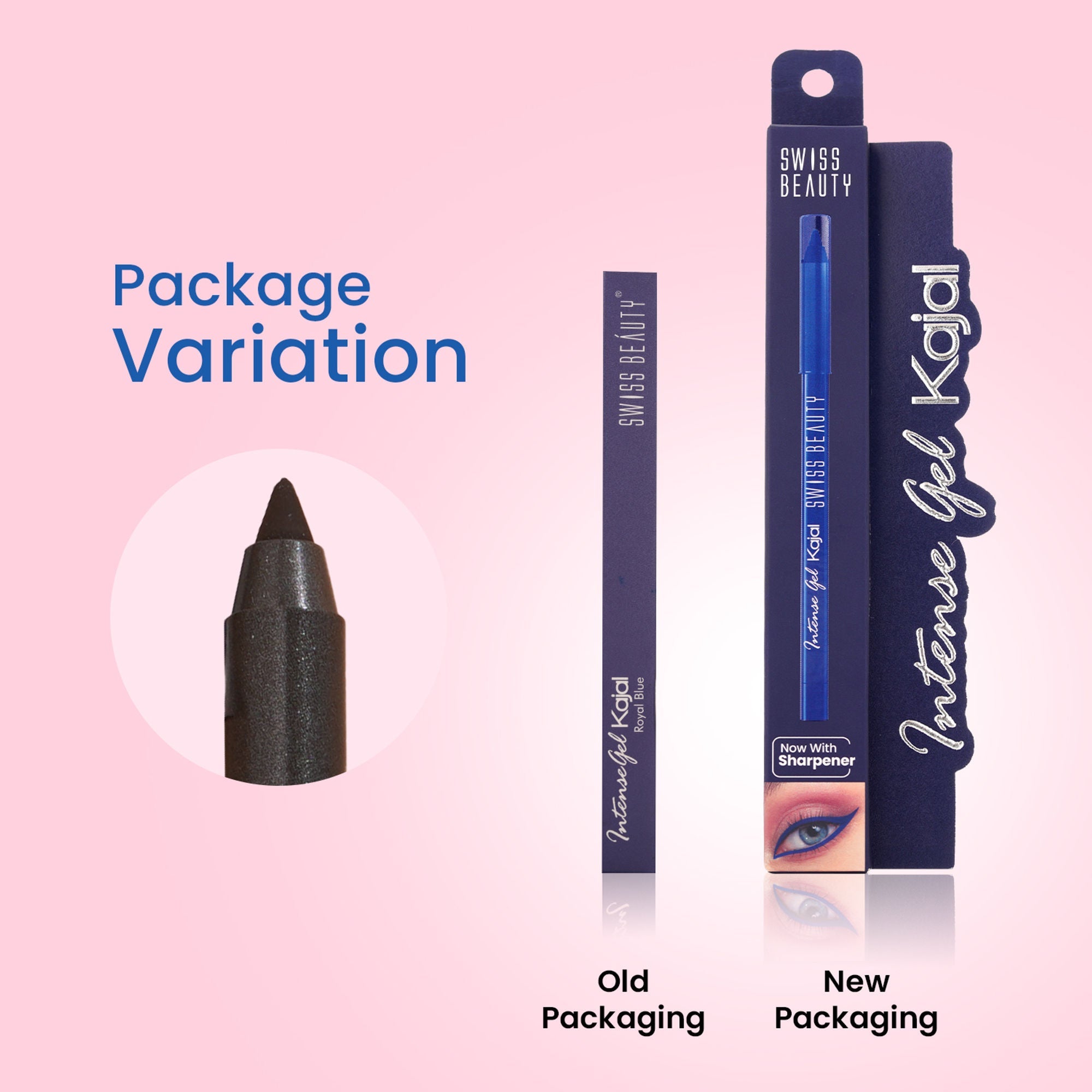 Swiss Beauty Intense Gel Kajal 12-Hour Stay Smudge-Proof with Sharpener - 8904325004380_10smoky