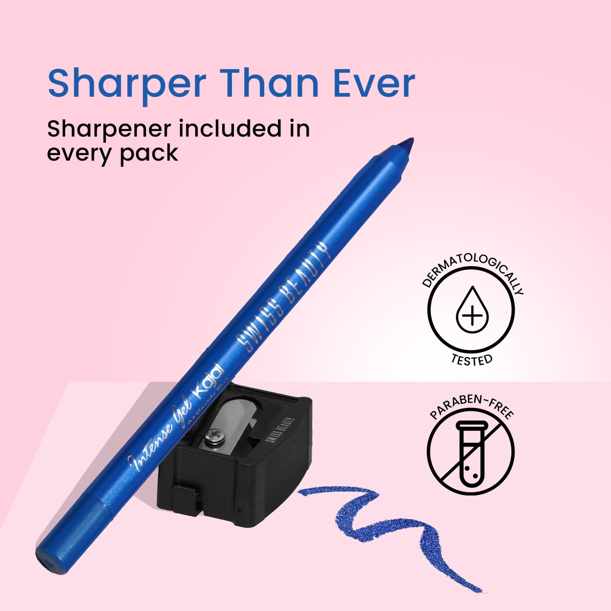 Swiss Beauty Intense Gel Kajal 12-Hour Stay Smudge-Proof with Sharpener - 8904325004380_10smoky