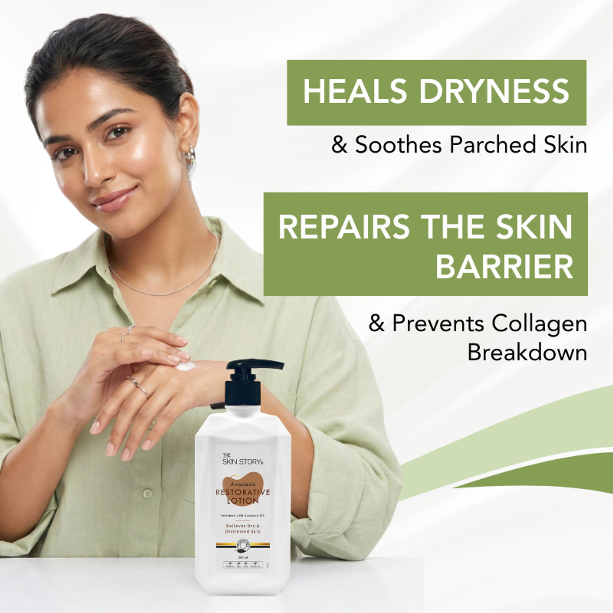 The Skin Story Avocado Moisturizing & Brightening Body Lotion For Dry Skin - Shea Butter Niacinamide