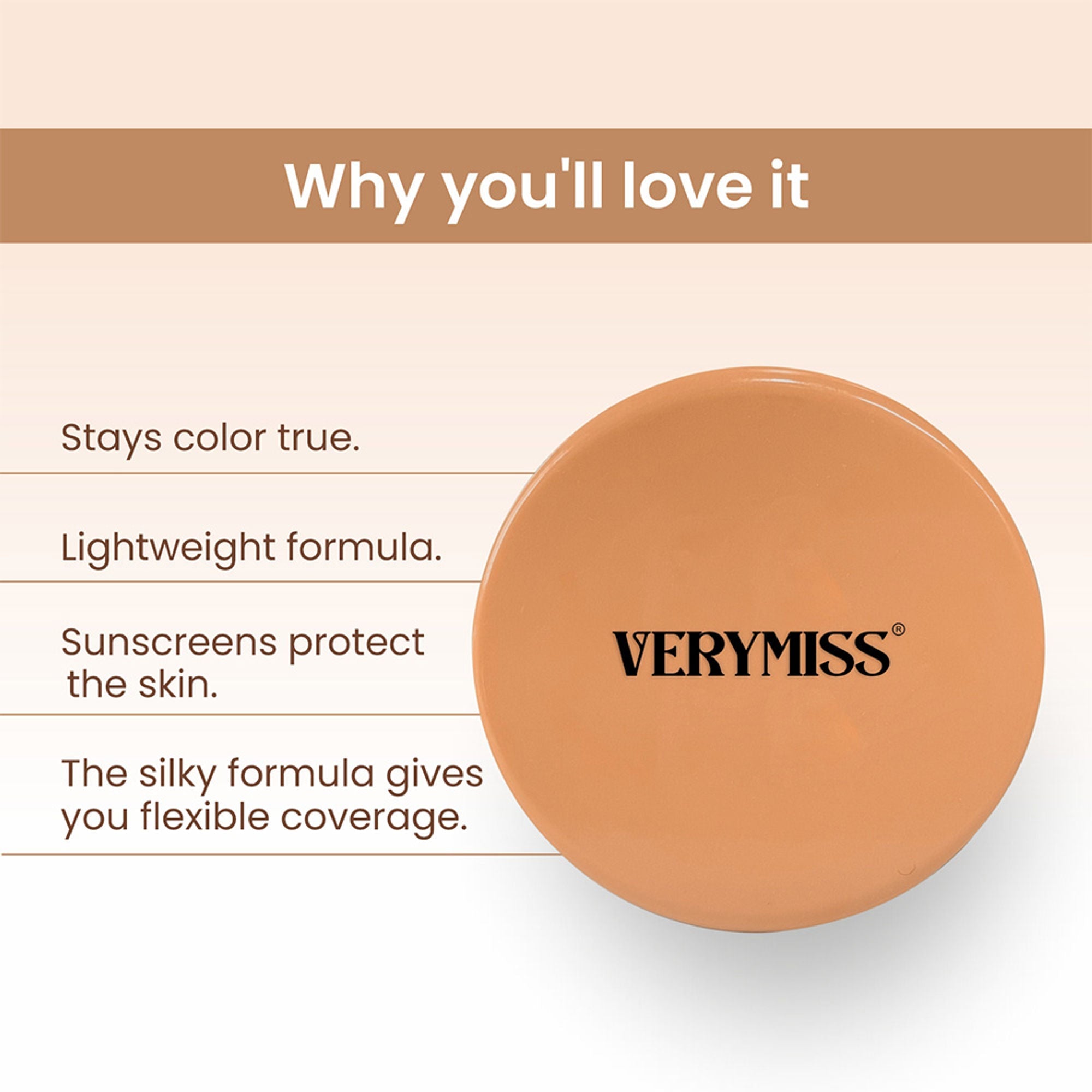 VERYMISS Natural Glow Compact Powder - 03 Beige