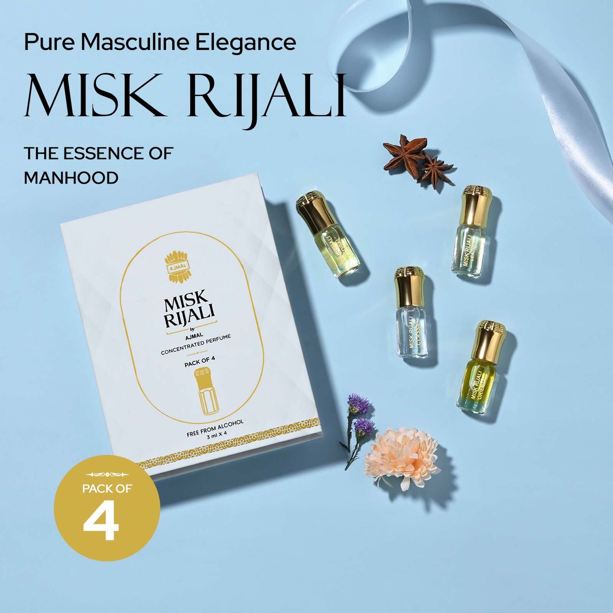 Ajmal India Misk Rijali Concentrated Perfume Gift Set
