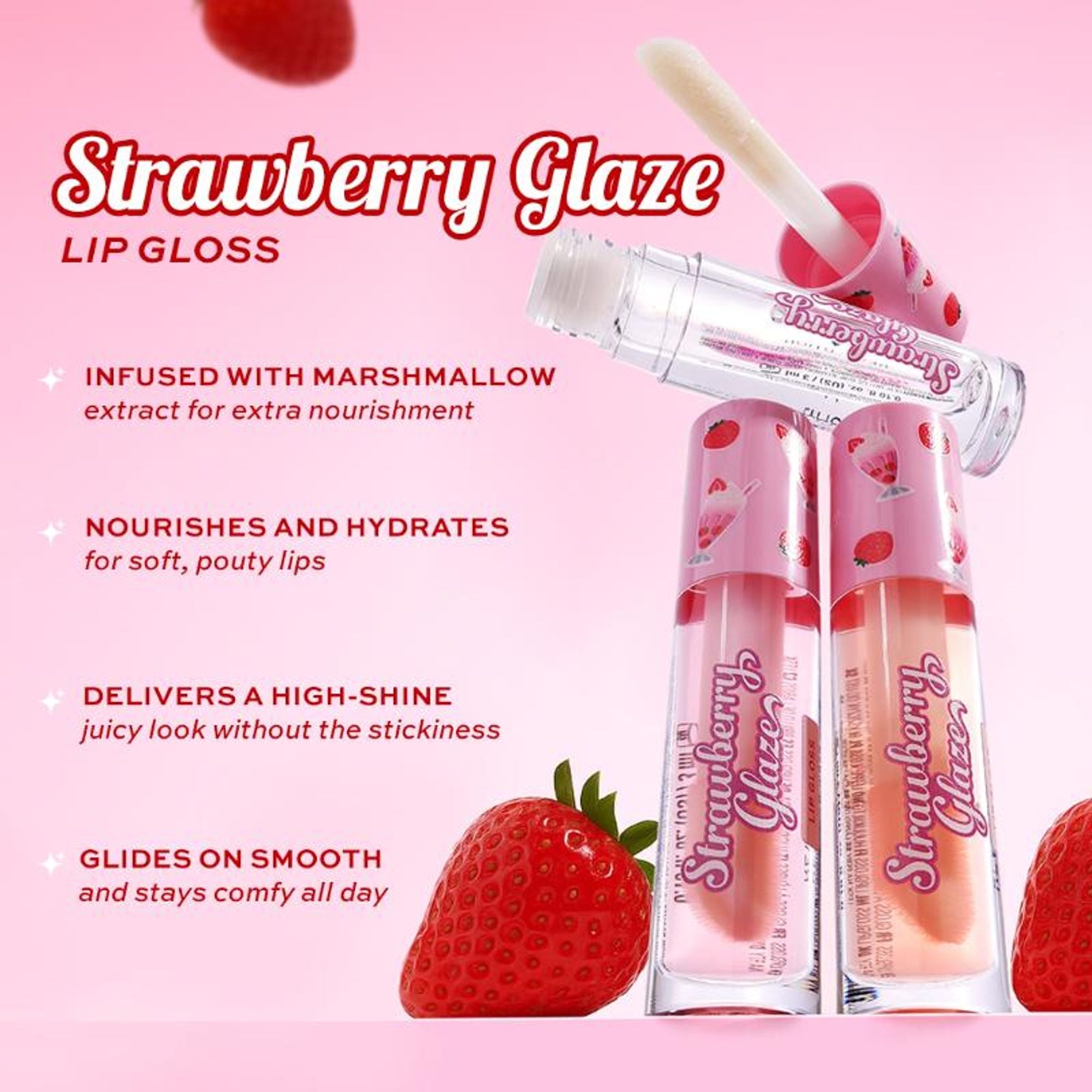 Makeup Revolution Strawberry Glaze Lip Gloss - The Boys Are Waiting