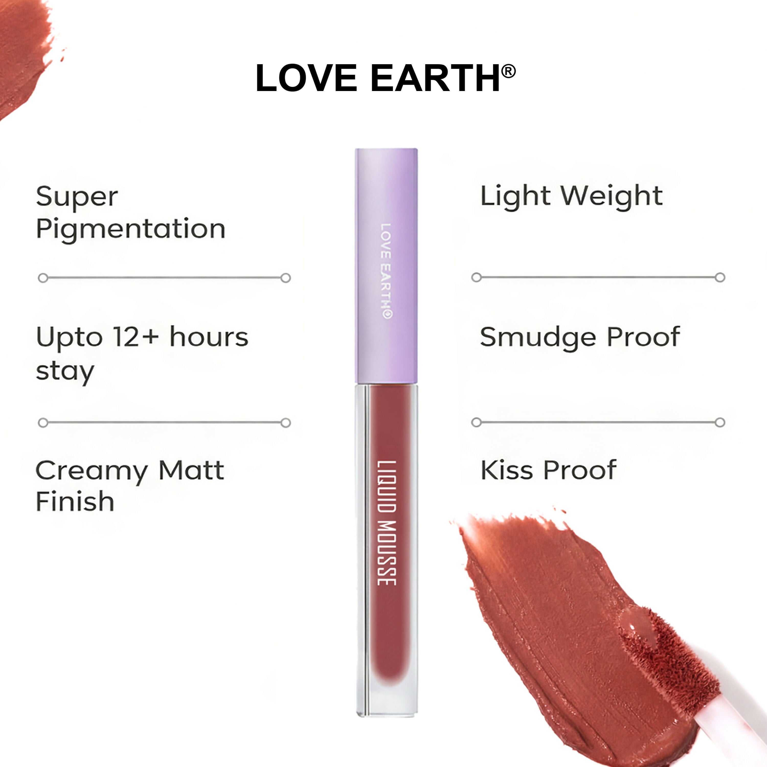 Love Earth Liquid Mousse Lipstick 3.O Matte Finish