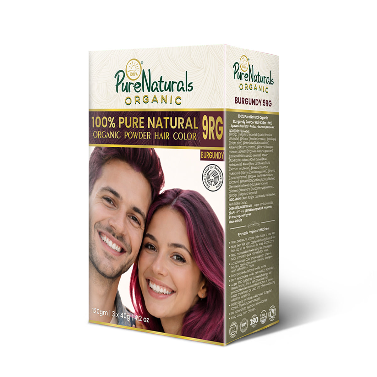 byPureNaturals Organic Pure Natural Powder Hair Colour - 9Bg Burgundy