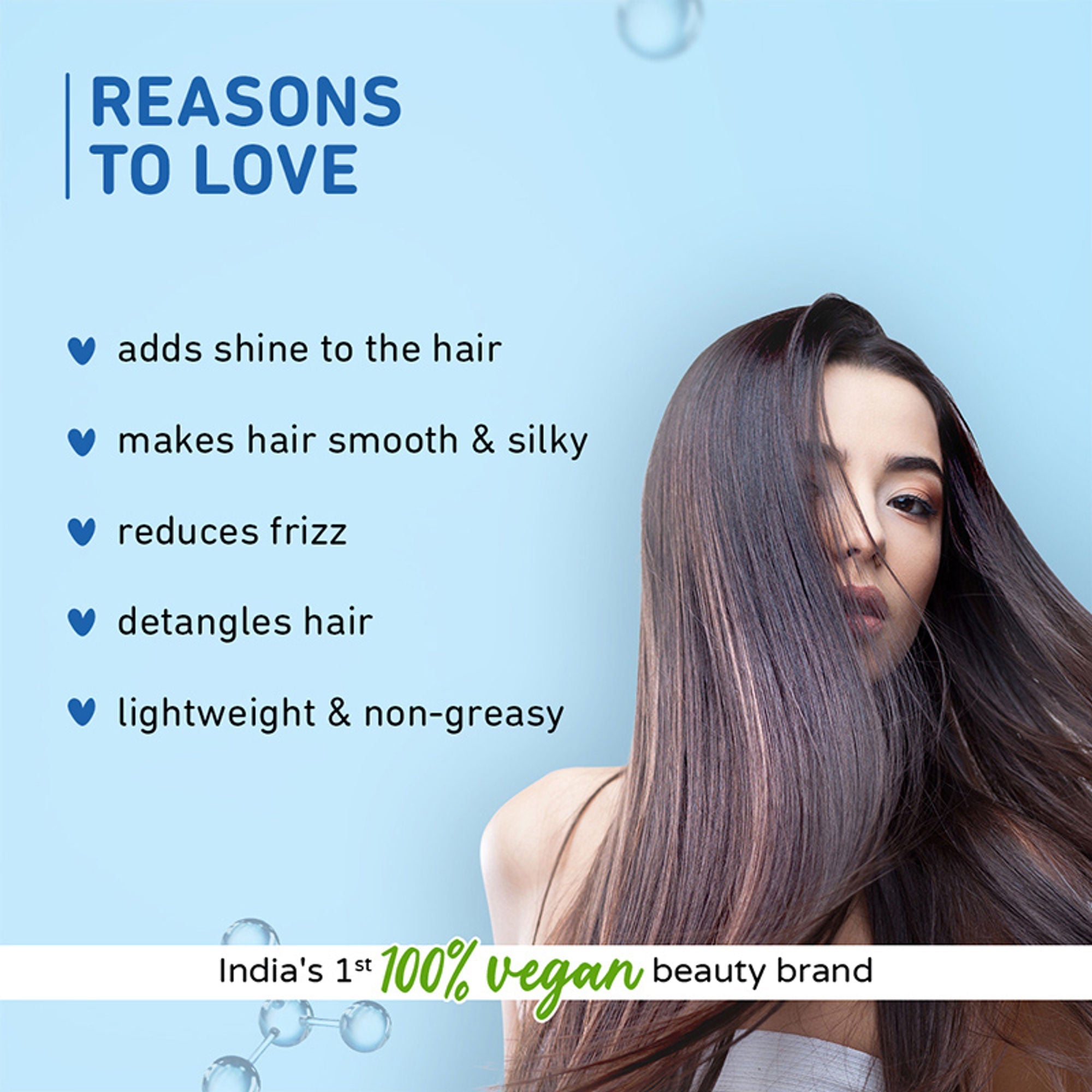 Plum Coconut & Squalane Nutri-Shine Hair Serum For Smooth- Shiny Hair