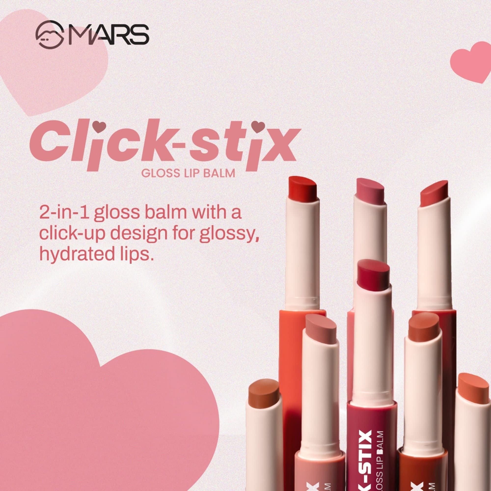 MARS Cosmetics Click Stix Gloss Lip Balm - 07-glazed Peach