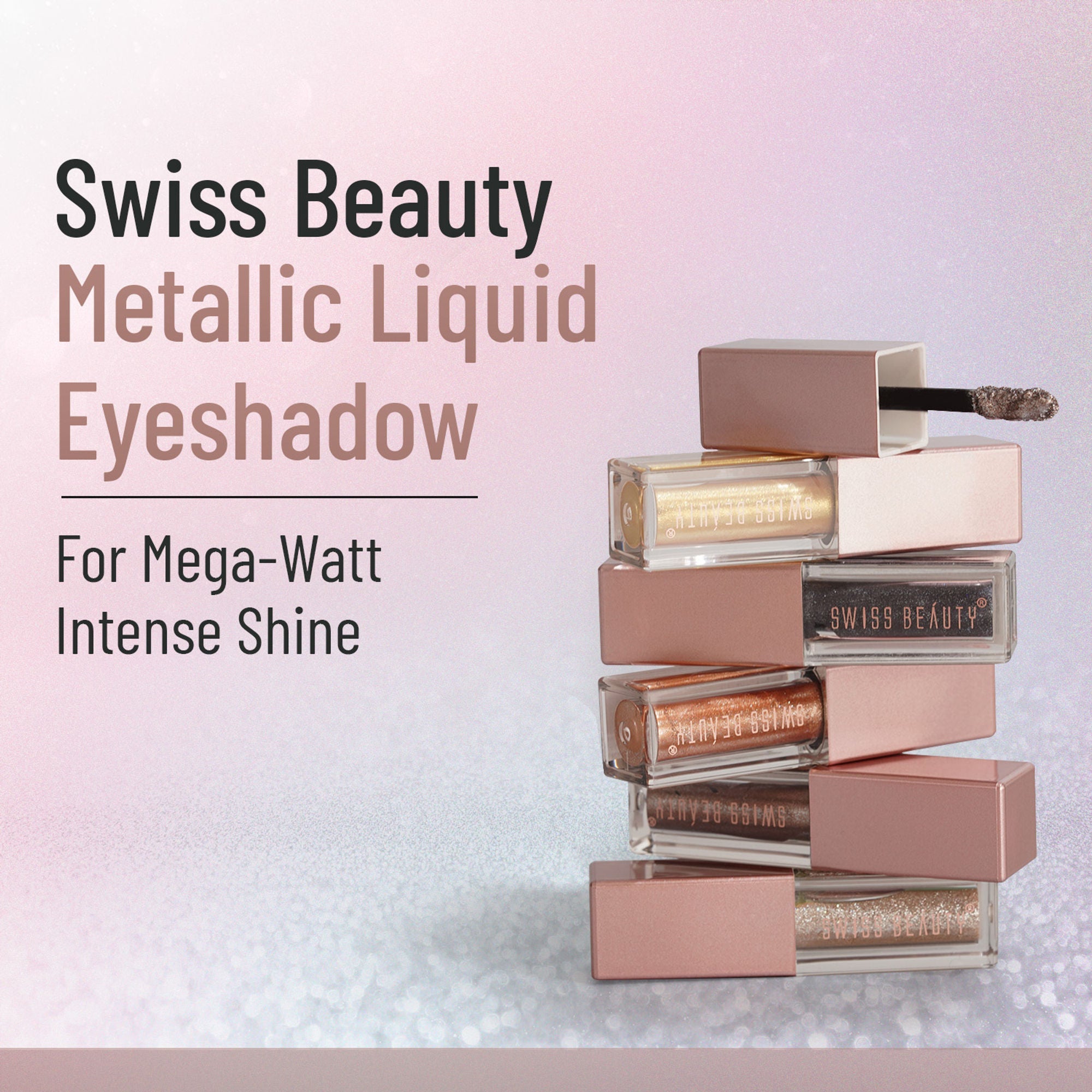 Swiss Beauty Metallic Liquid Eyeshadow - 05 Rose Gold Retro