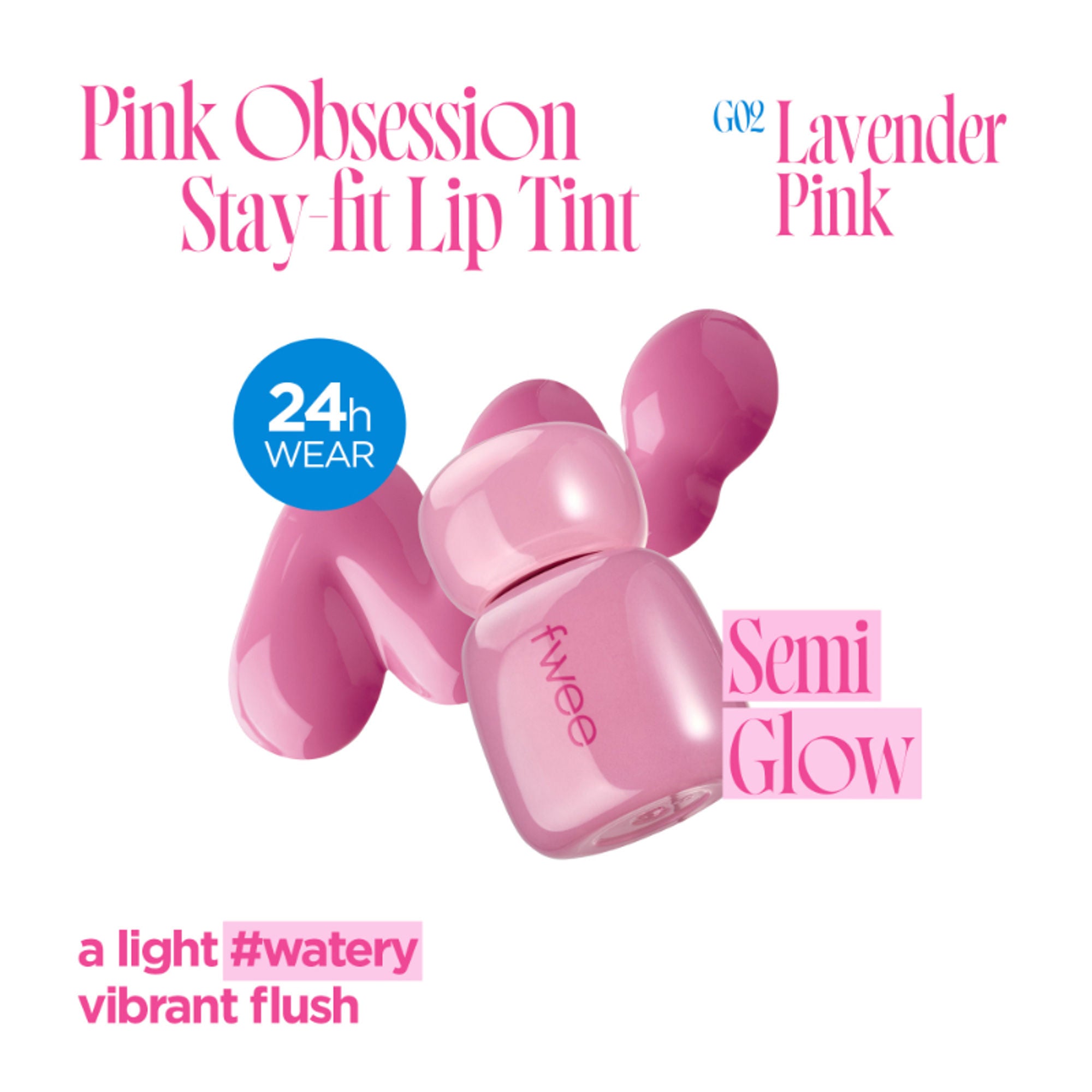 fwee Pink Obsession Stay-Fit Lip Tint - G02 Lavender Pink