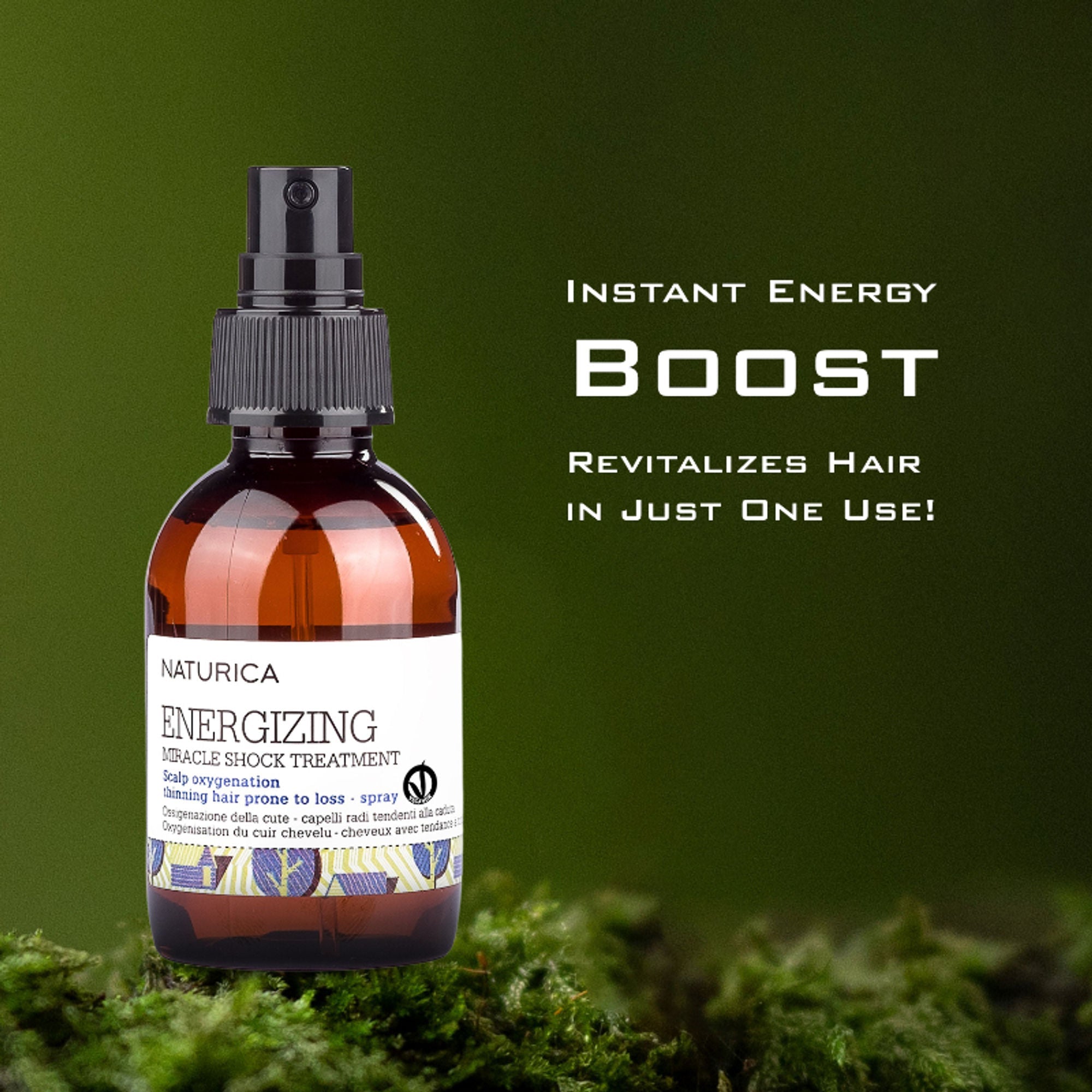 Naturica Energizing Miracle Treatment for Thin Hair, Reduce Fiber Loss with Caper & Ginseng Extract