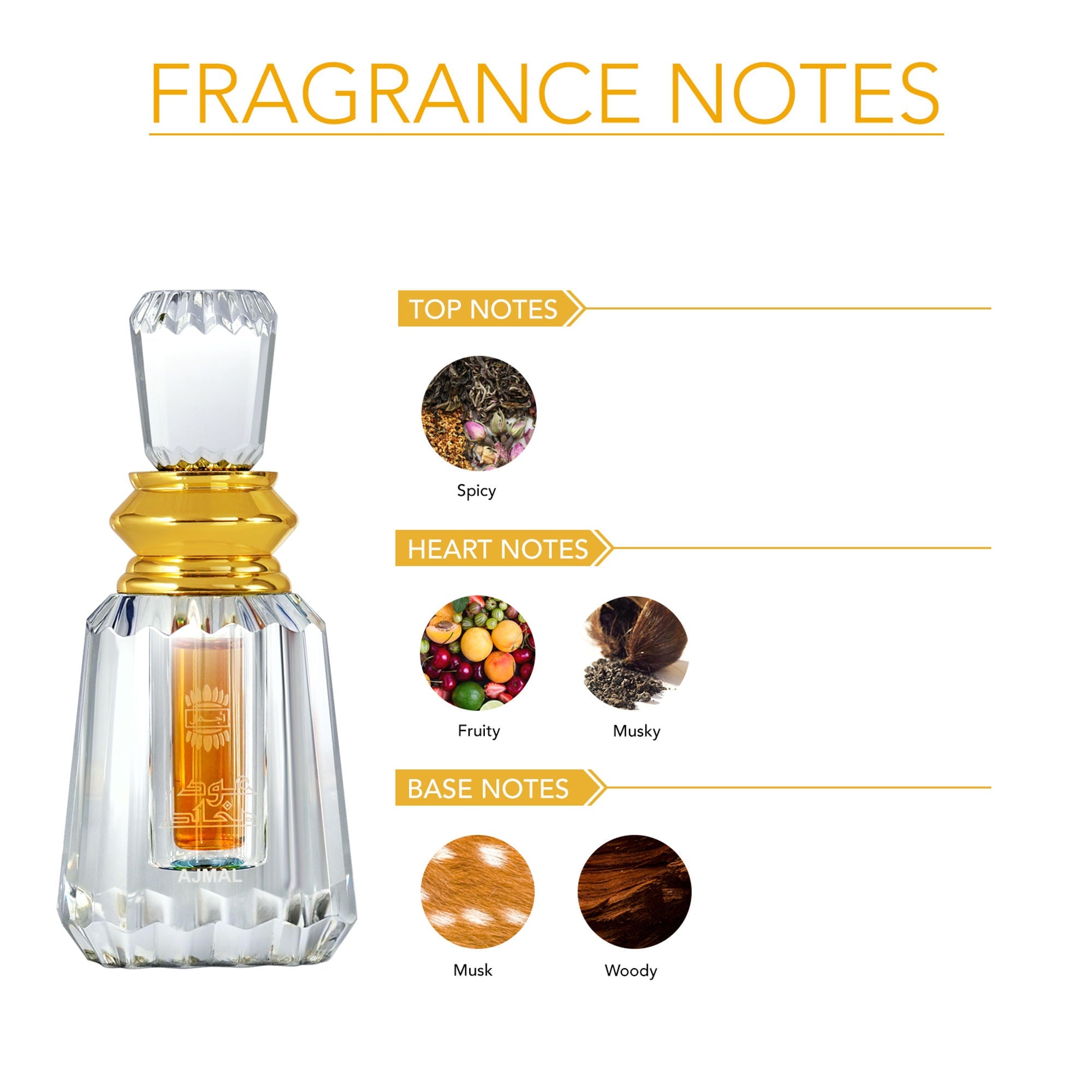 Ajmal India Oudh Mukhallat Concentrated Perfume Free From Alcohol For Women And Men