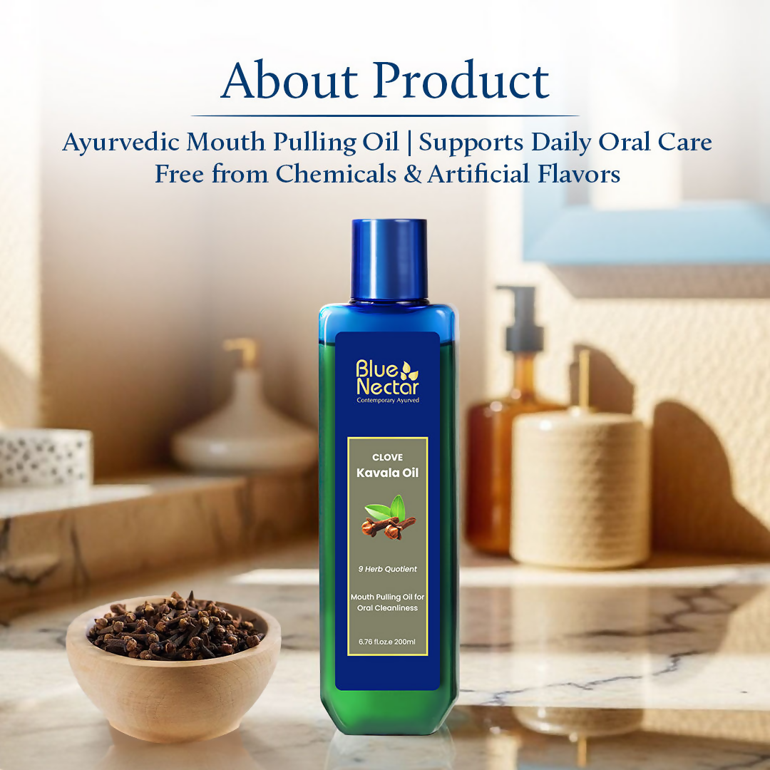Blue Nectar Clove Oil Pulling Ayurvedic Mouthwash