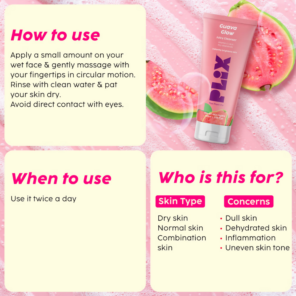 PLIX The Plant Fix 0.6% Retinol Dewy Serum, Anti Ageing Night Cream & Vitamin C Face Wash Cleanser