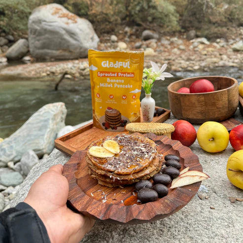 Gladful Banana Millet Pancake Mix with Sprouted Millets & Lobia Masoor Protein