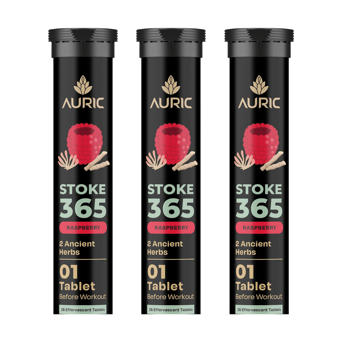 Auric STOKE365 Effervescent Tablets | Raspberry Flavour