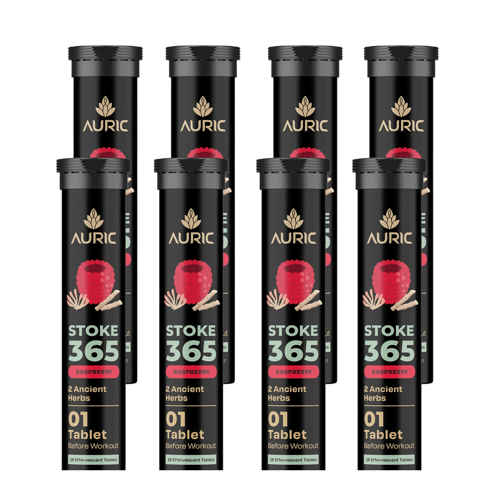 Auric STOKE365 Effervescent Tablets | Raspberry Flavour