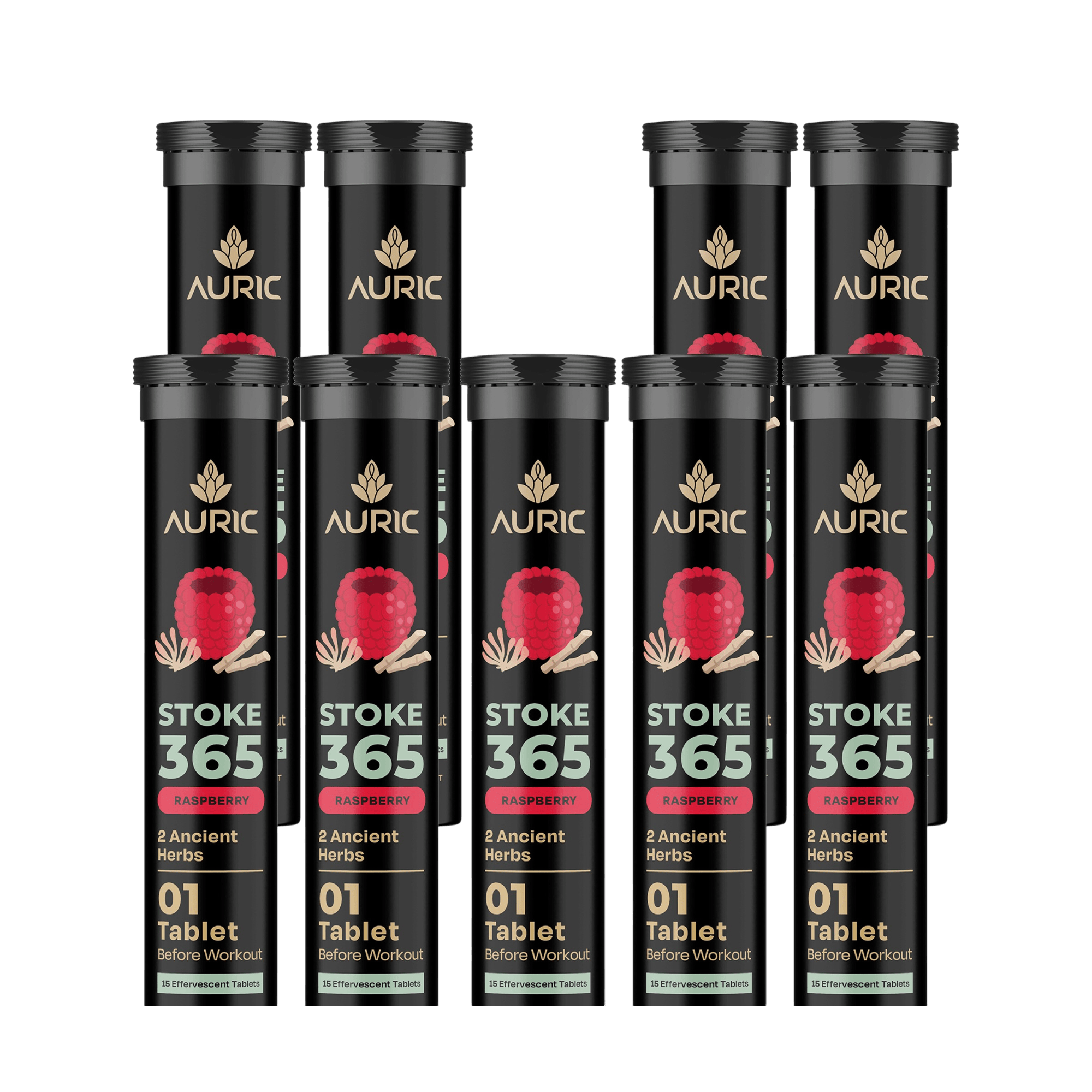 Auric STOKE365 Effervescent Tablets | Raspberry Flavour