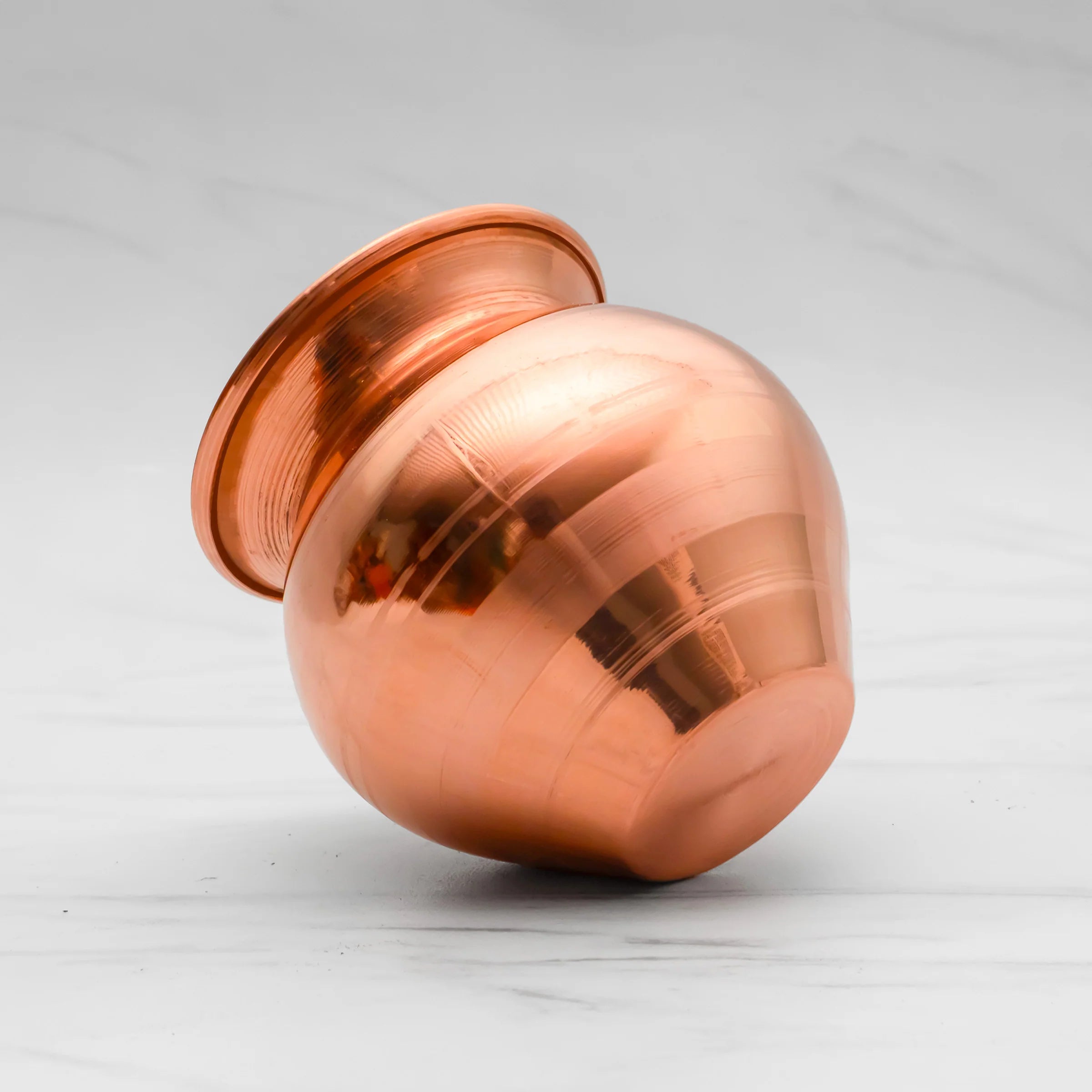 Health Smith Pure Copper Mangal Kalash - Strong & Heavy - Harmless & Lead-Free - Leak Proof