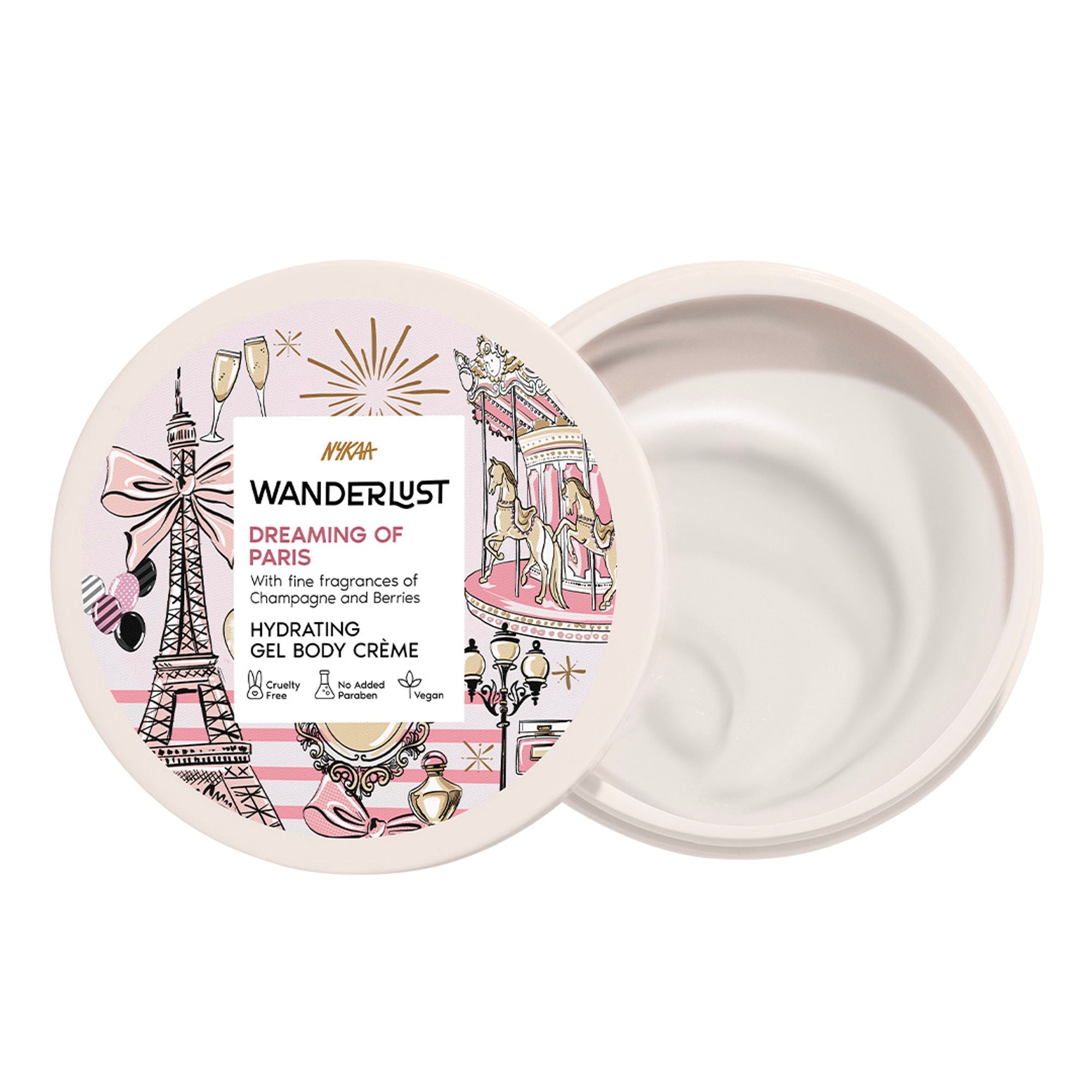 Wanderlust Dreaming Of Paris Hydrating Gel Body Creme With Champagne And Strawberry
