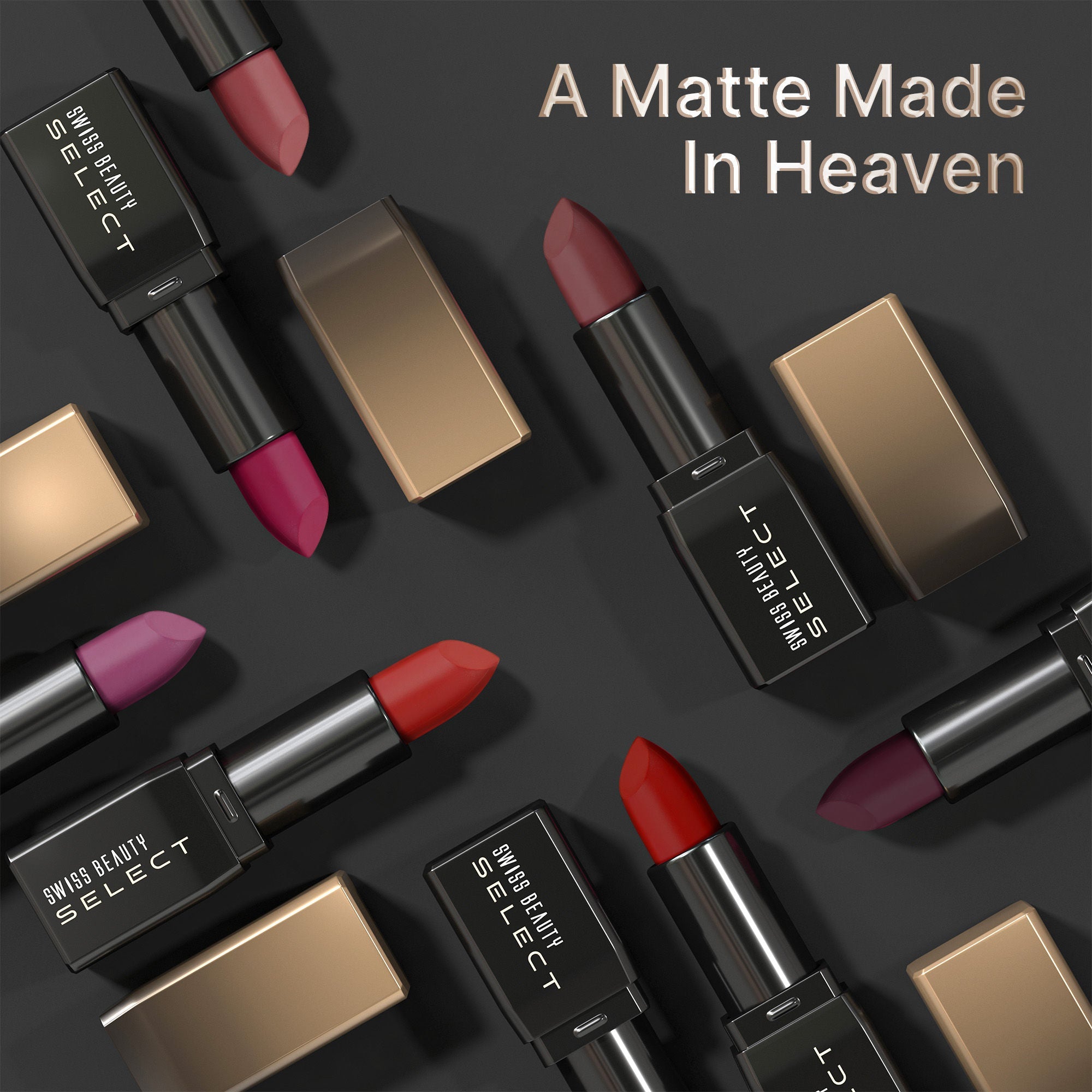 Swiss Beauty Select Dare To Matte Lipstick - 12 Red Lounge