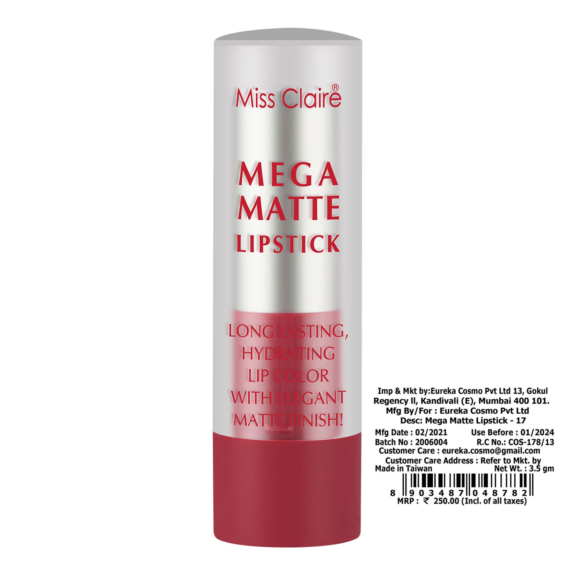 Miss Claire Mega Matte Lipstick - 17