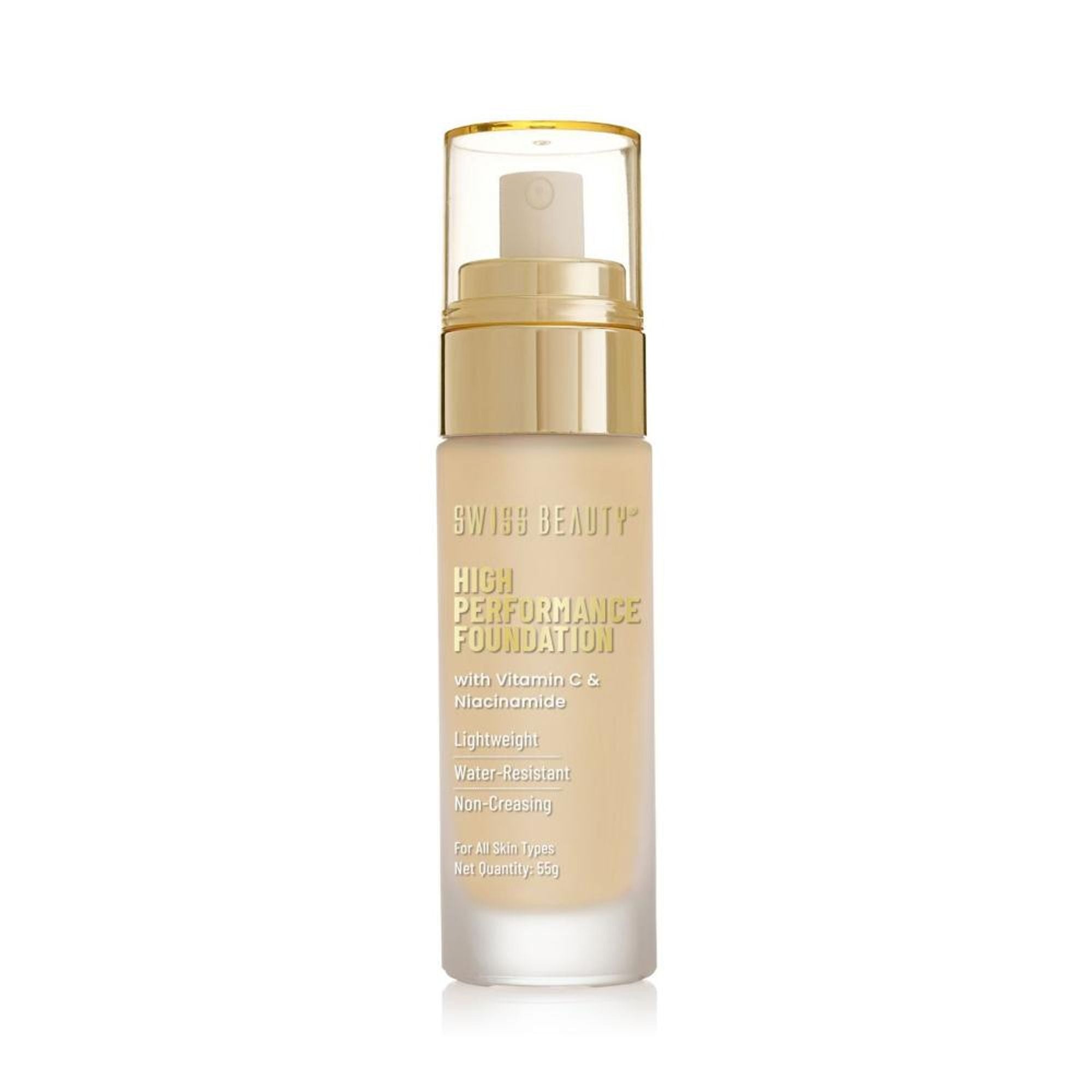 Swiss Beauty High Performance Foundation With Vitamin C & Niacinamide Light-Weight - 06 Medium Beige