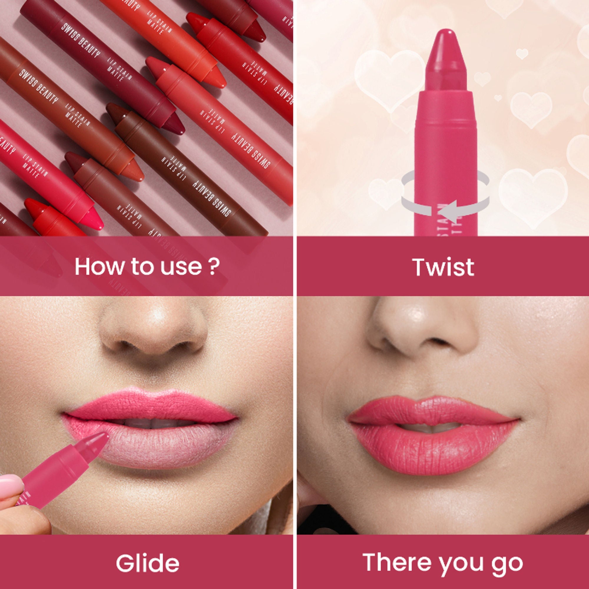 Swiss Beauty Lip Stain Matte Lipstick - 203 Hazlenut