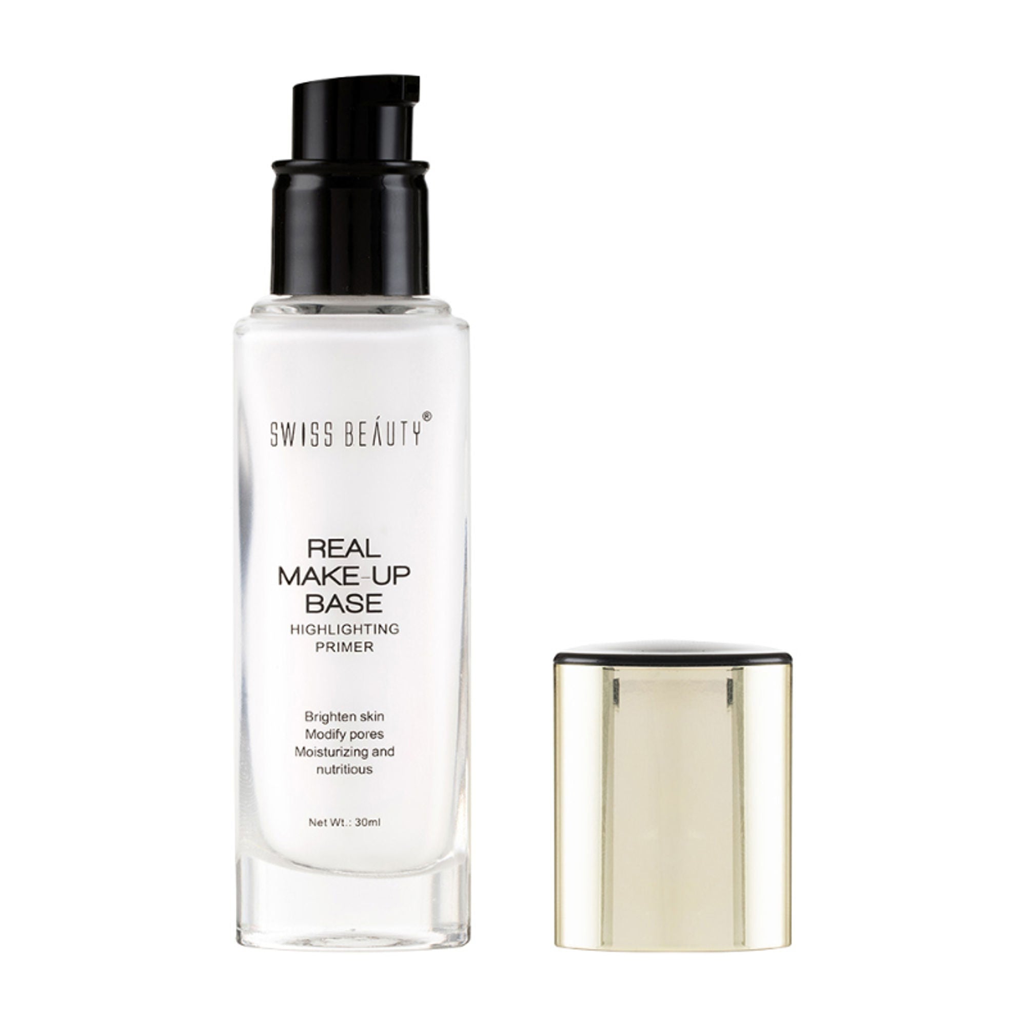 Swiss Beauty Real Make-Up Base Highlighting Primer , Brighten Skin , Modify Pore - N03 Pink Tint