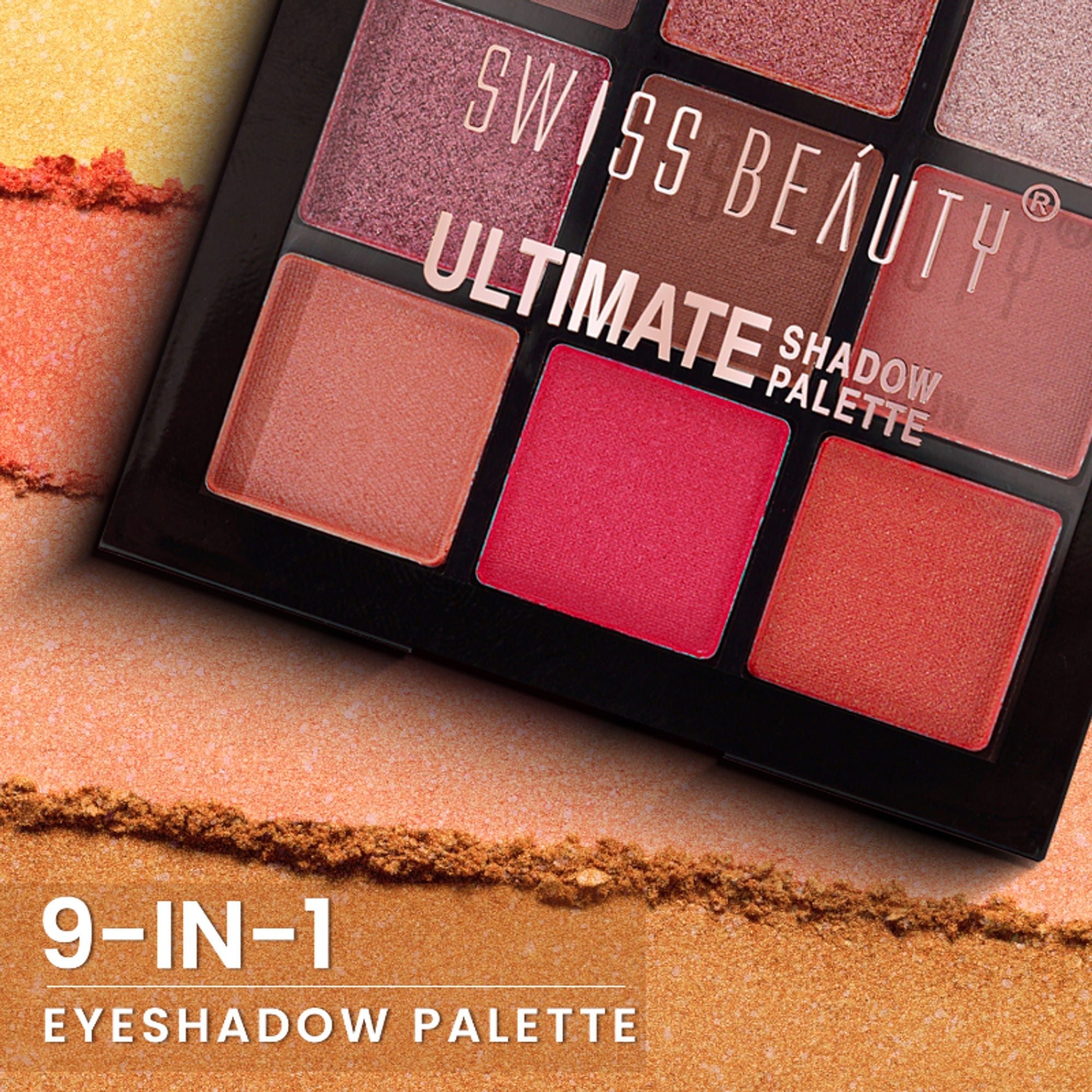 Swiss Beauty Ultimate 9 Pigmented Colors Eyeshadow Palette - 7