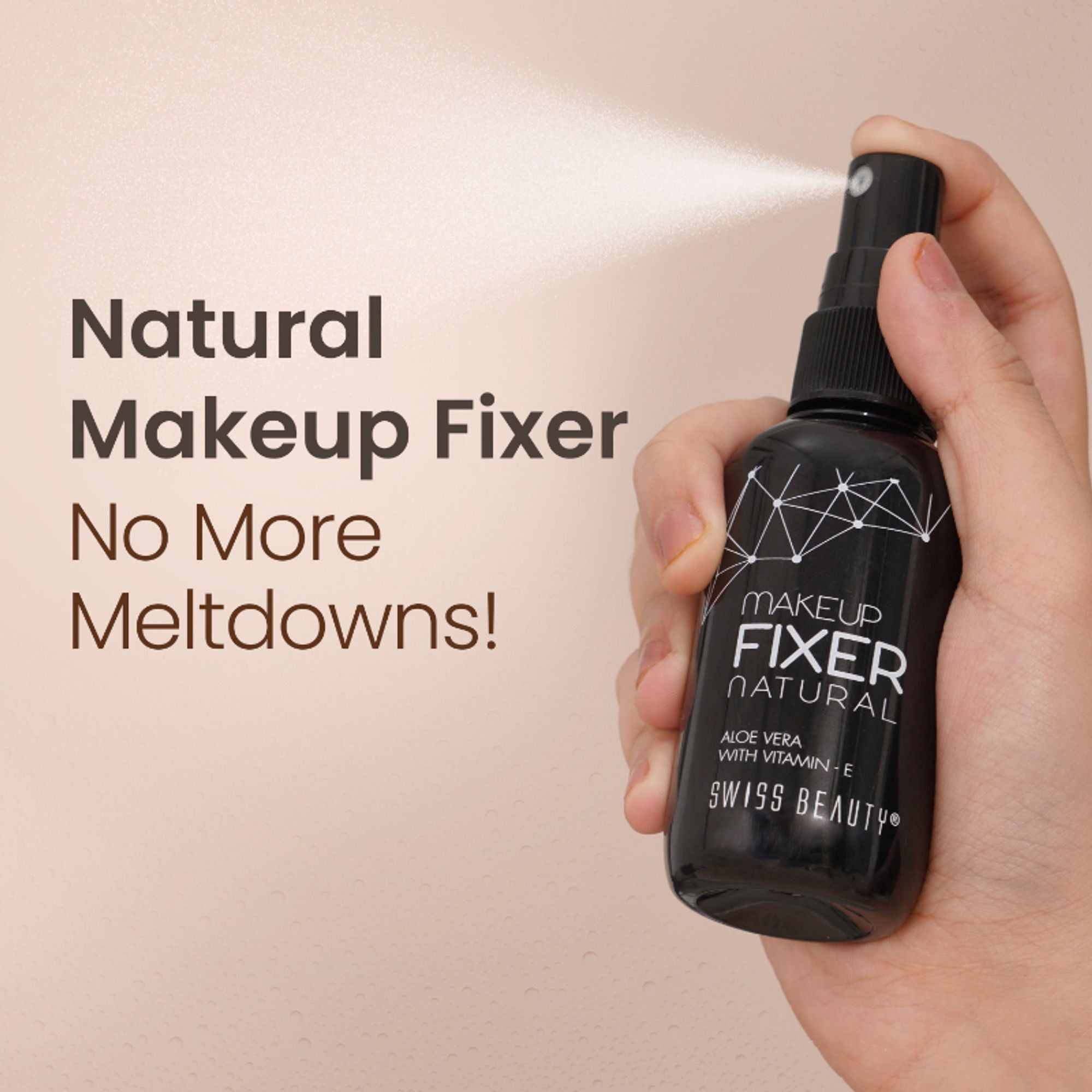 Swiss Beauty Long Lasting Professional Makeup Fixer Setting Spray With Vitamin E & Aloe Vera
