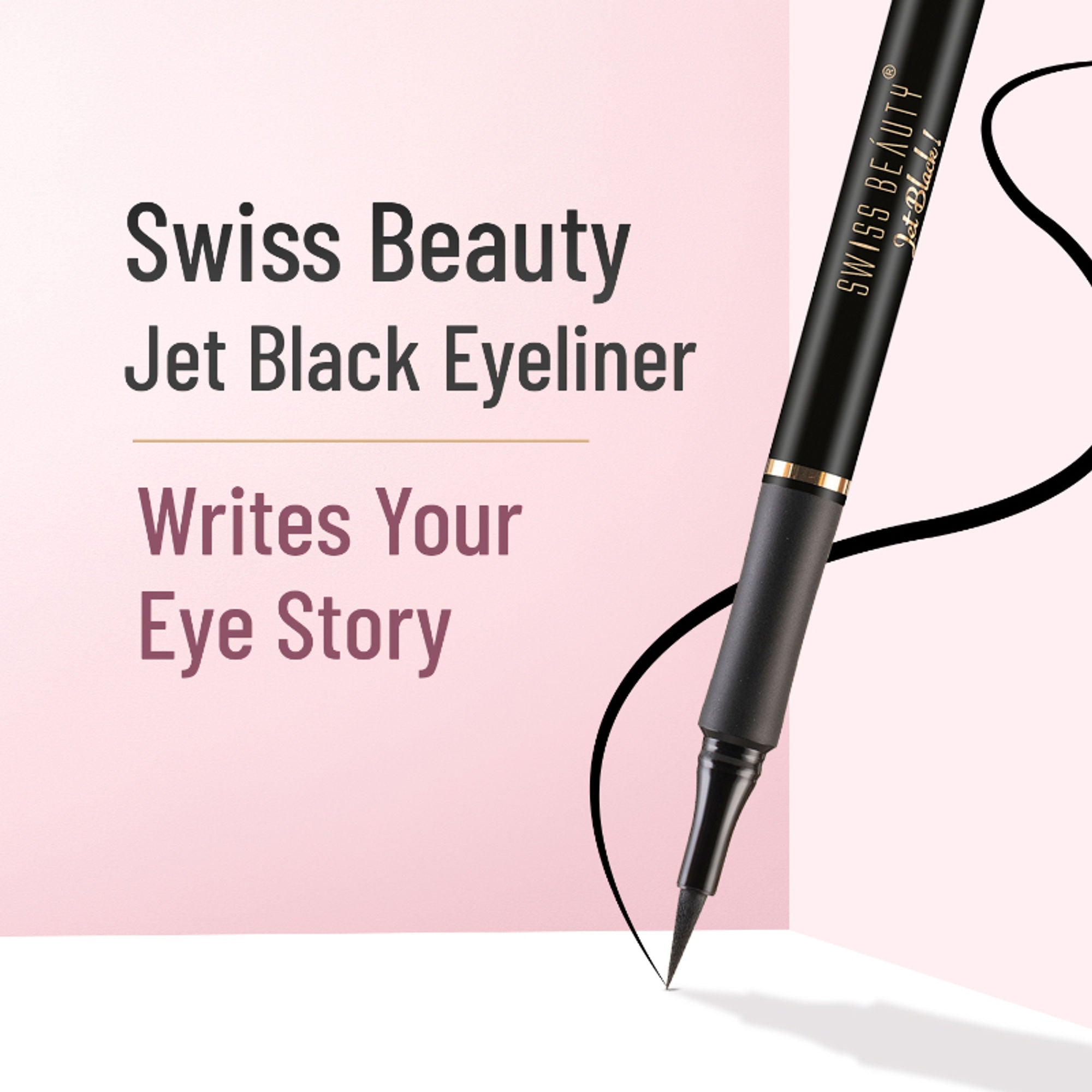 Swiss Beauty Bold Felt Tip Eyeliner - Jet Black