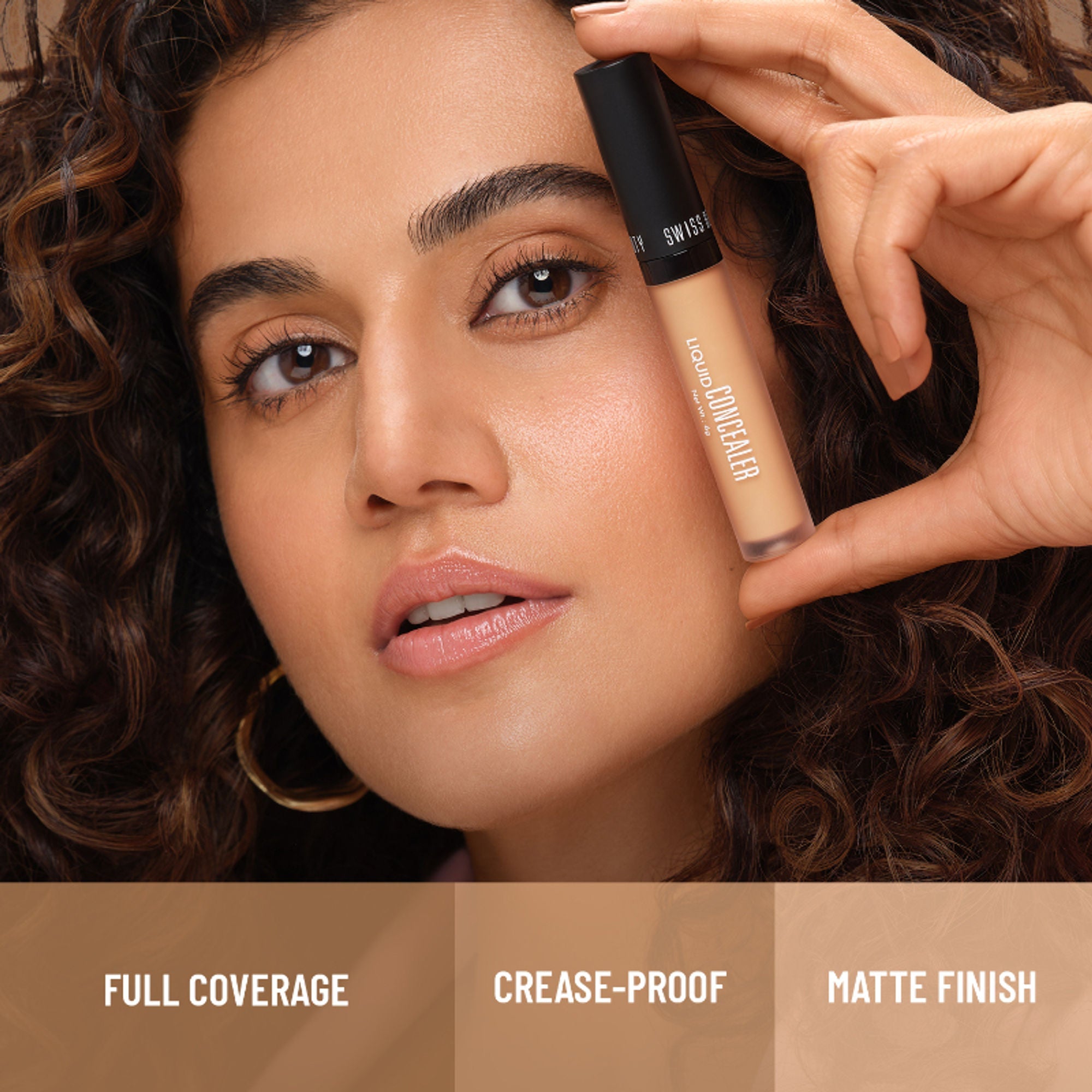 Swiss beauty Full Coverage Liquid Concealer With Jojoba Oil - 04 Medium Beige