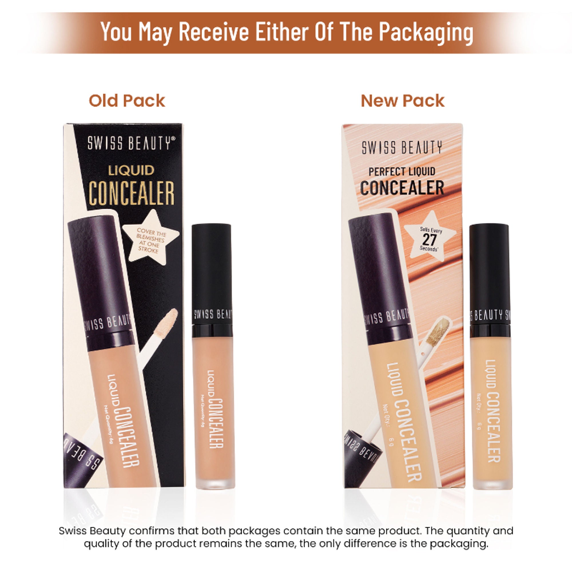 Swiss beauty Full Coverage Liquid Concealer With Jojoba Oil - 04 Medium Beige