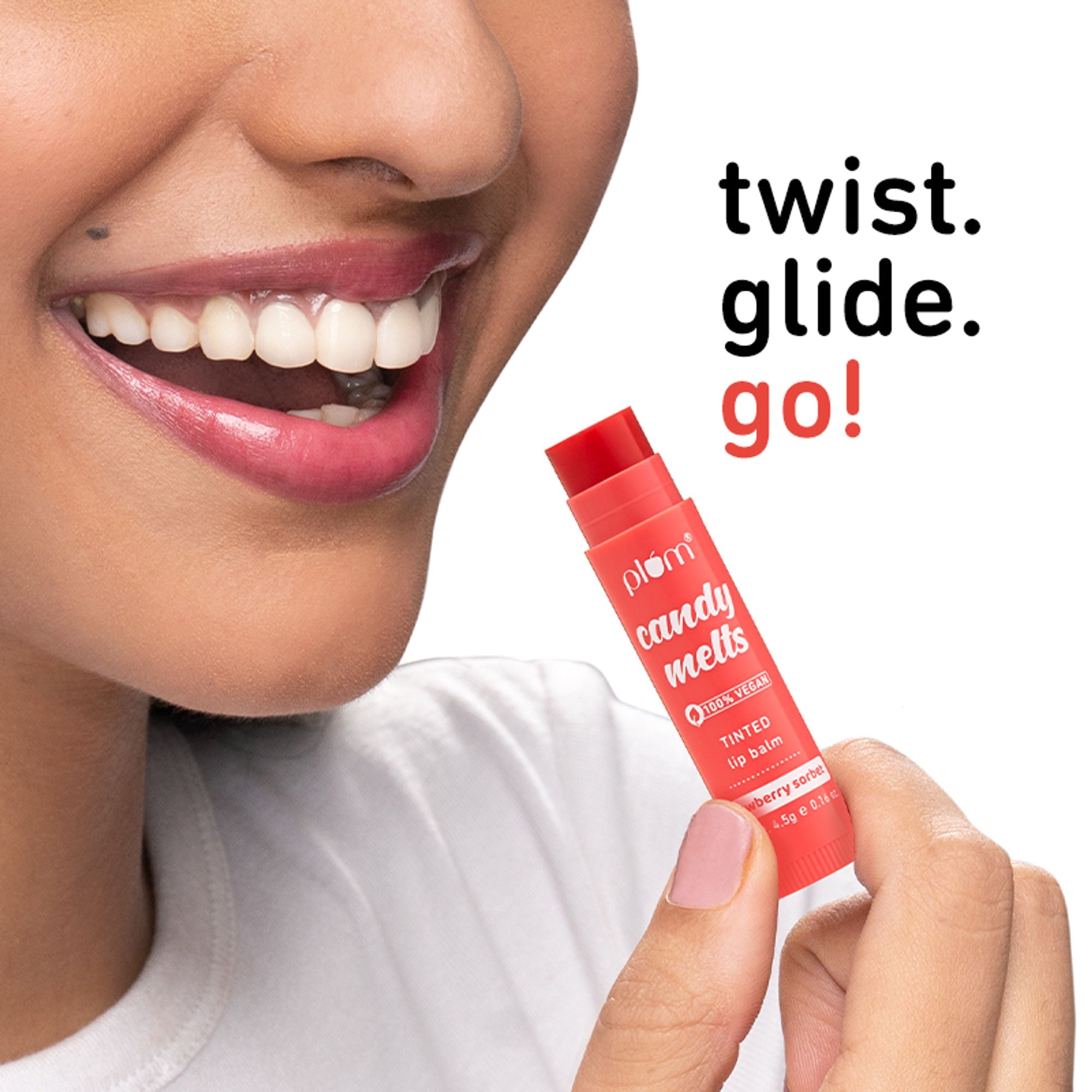 Plum Candy Melts Tinted Lip Balm - Strawberry Sorbet