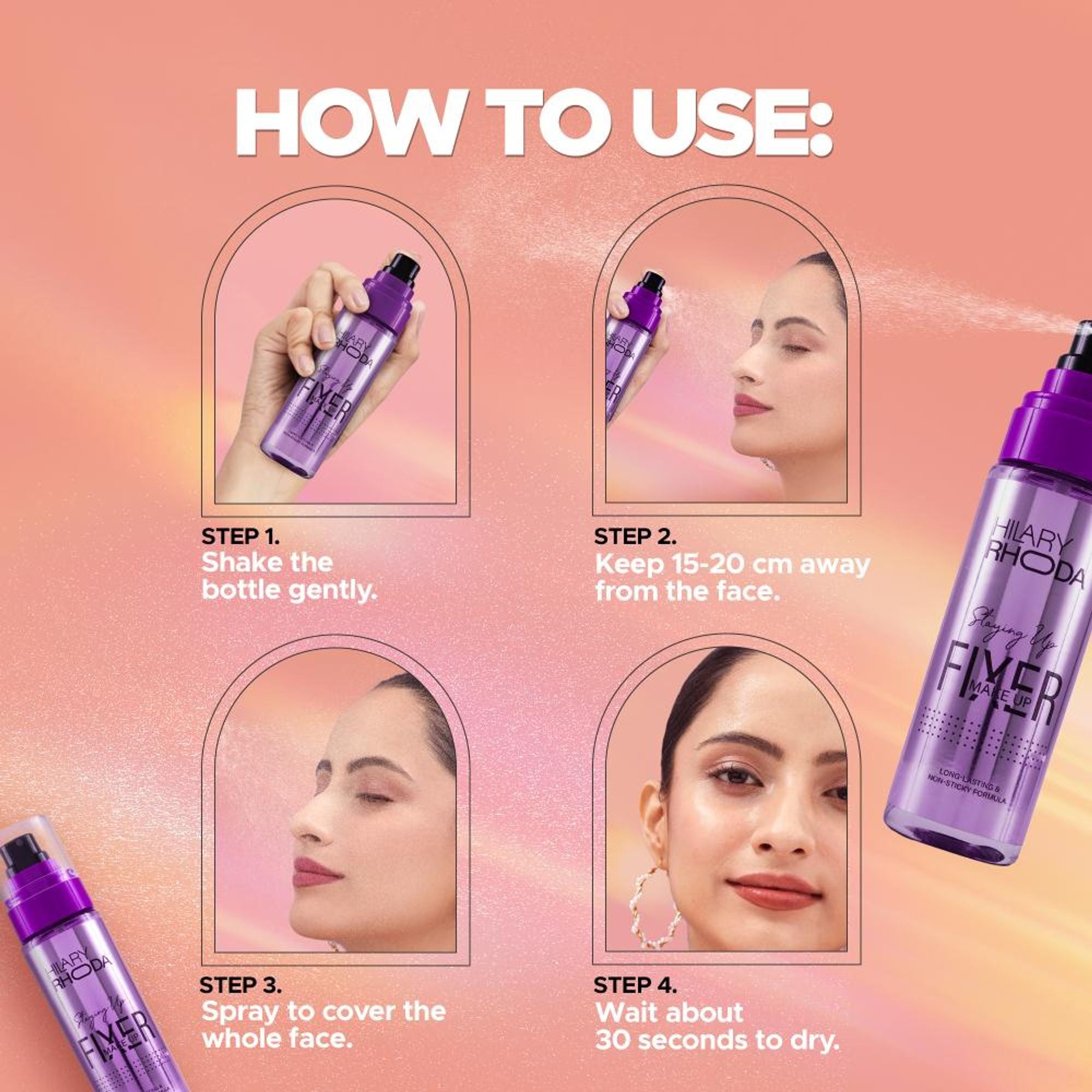 Hilary Rhoda Staying Up Waterproof Makeup Fixer
