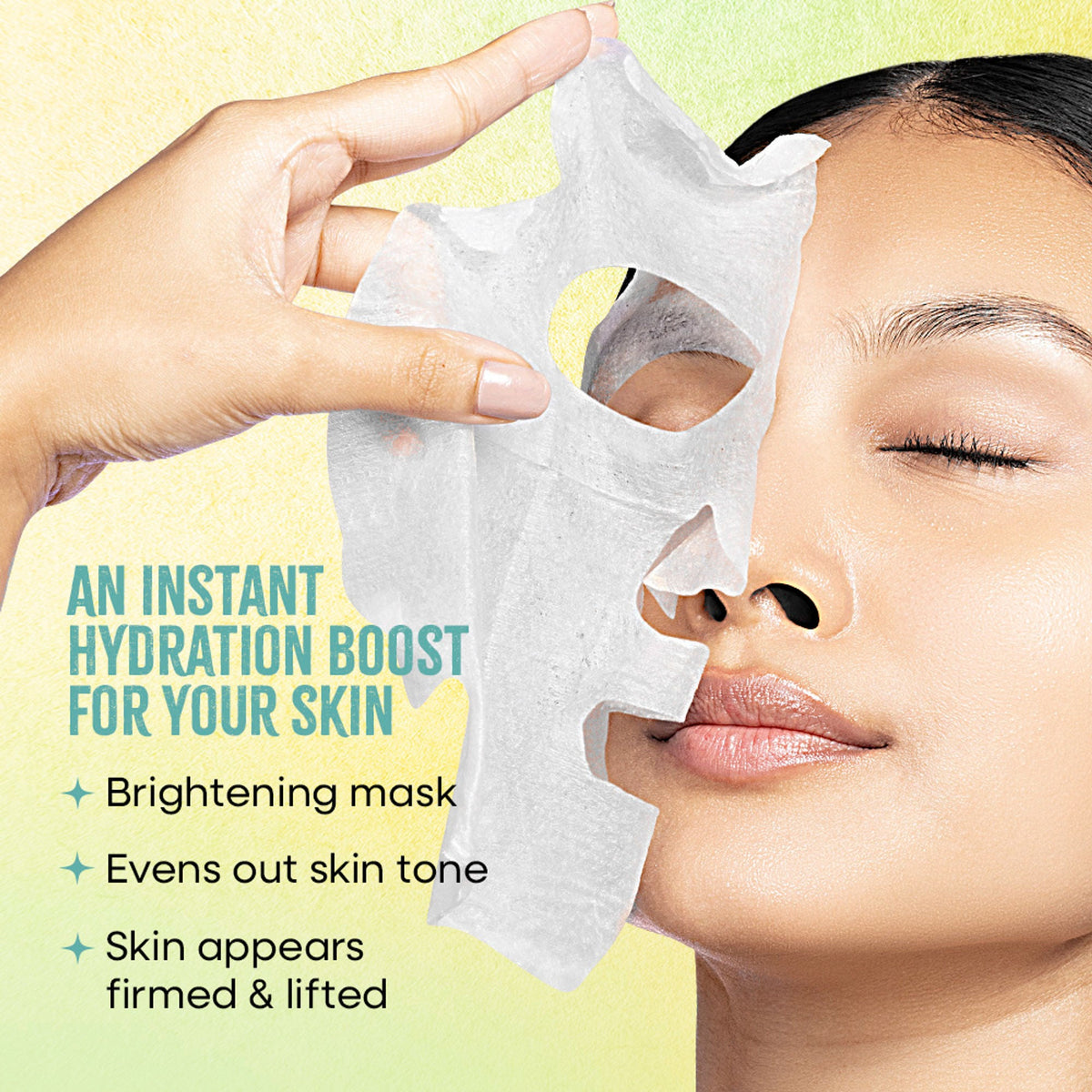 Nykaa Green Tea + Aloe Vera Sheet Mask For Hydrated Skin - Formulated in Korea - For All Skin Types - Lemon + Honey